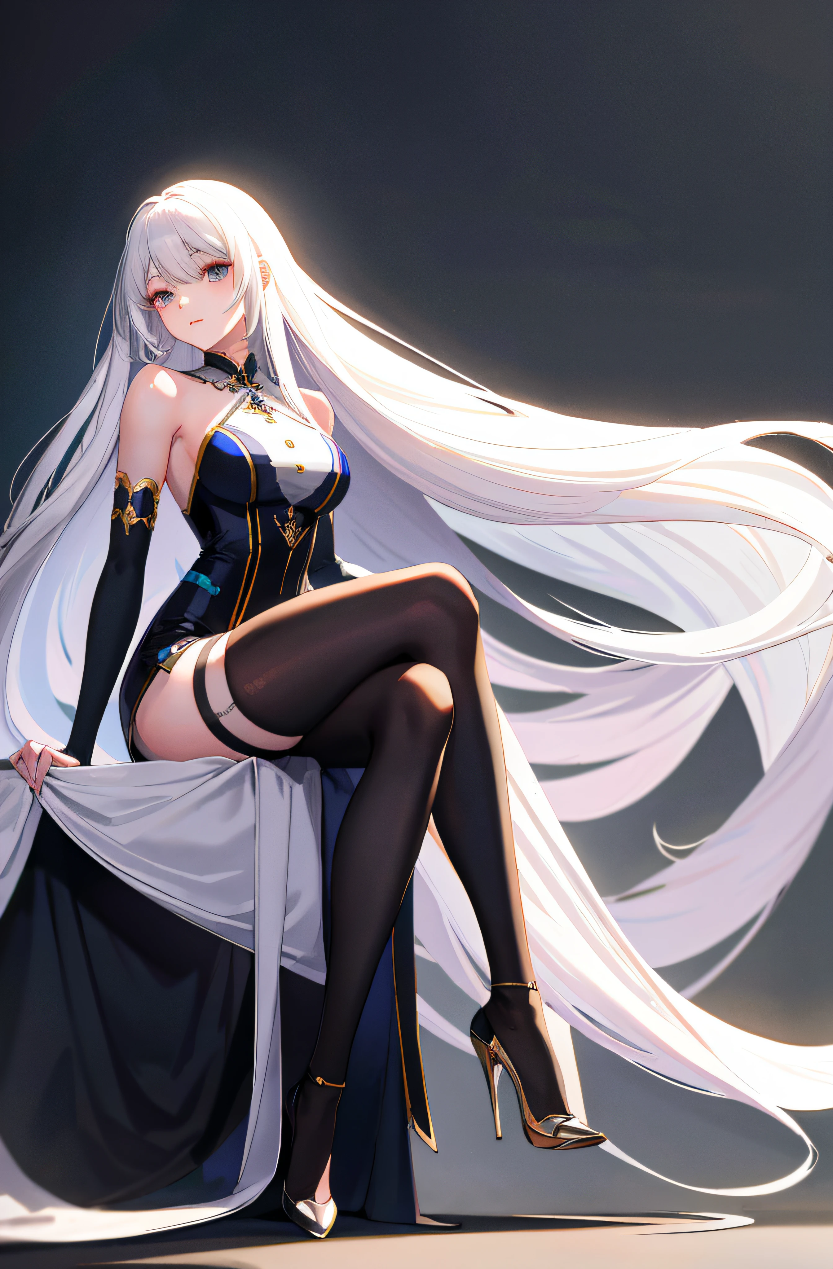 ((Biologically correct number of limbs))、4K、masterpiece、((focus on the face))、((Symmetrical facial features))、Eyes with detailed description、Beautiful woman、outstanding style、beautiful arms、beautiful legs、beautiful hands、(small ass、thin thighs)、Detailed depiction of faces、small earrings、(((Neat and clean))、skirt、high heels、stockings)、close up of face、A hateful smile、