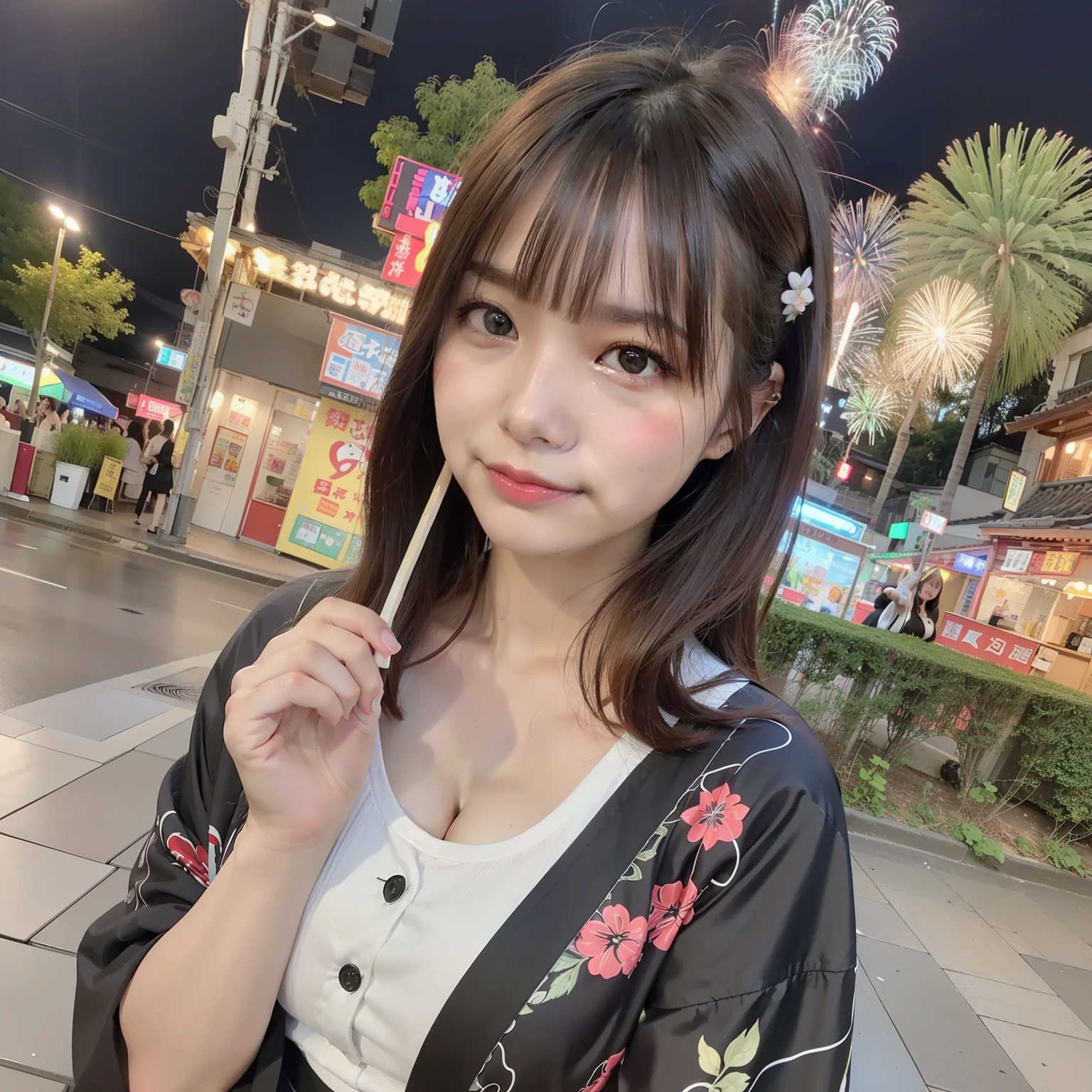 （Fireworks Night Sky 1.5）（Red Kimono 1.5）（Golden embroidered kimono 1.5）（Very big breasts 2.0）（Bust Size＋25）（Loosened valley 1.8）