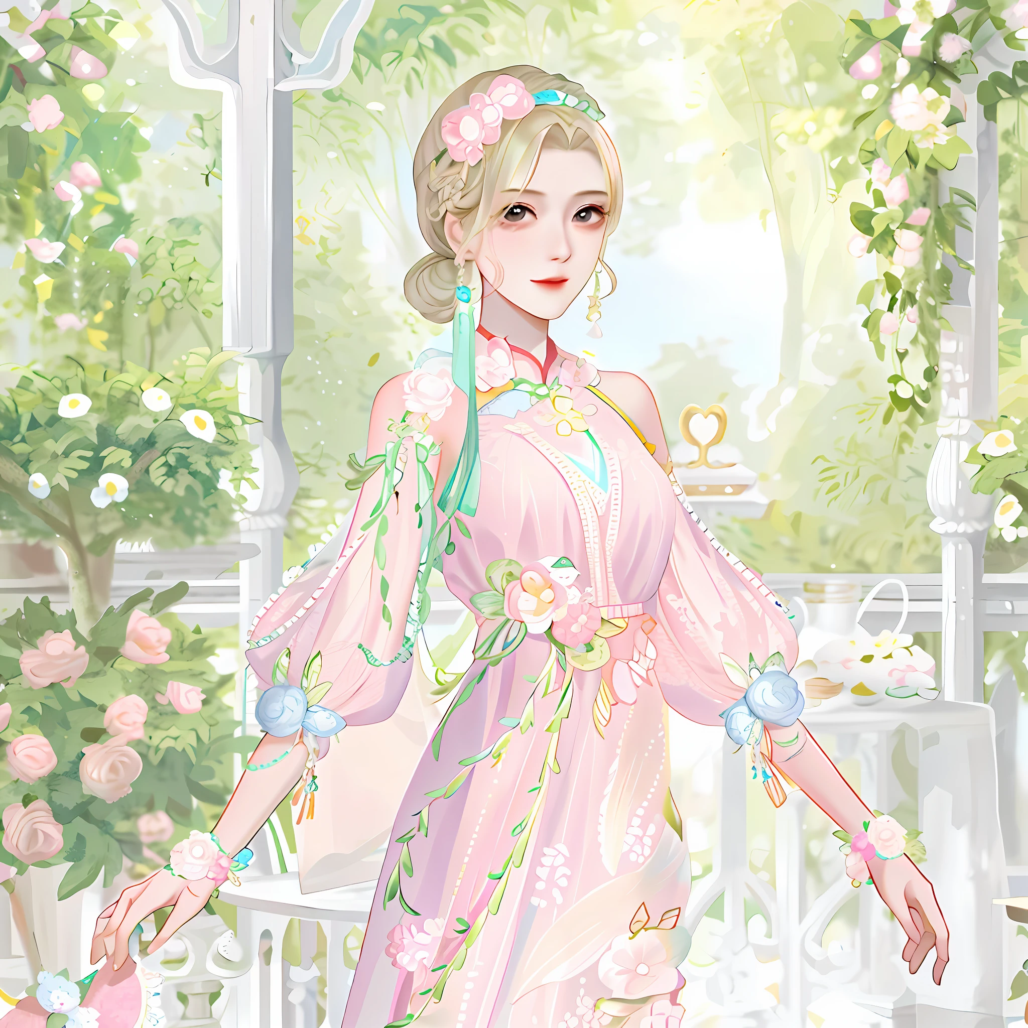 Western girl,Works of masters,Best picture quality,Higher quality,high detal, 超高分辨率, 8K分辨率, depth of fields, cinematic photogtaphy, intricately details, carefully, meticuloso, glorious, max detail, extreme beautiful, (((1girll, 独奏))), 18yr old,short detailed hair,Blonde hair, white skinned, A picture, tmasterpiece, (Best picture quality), Higher quality, high detal, 超高分辨率, in a panoramic view, Exquisite facial features, s the perfect face