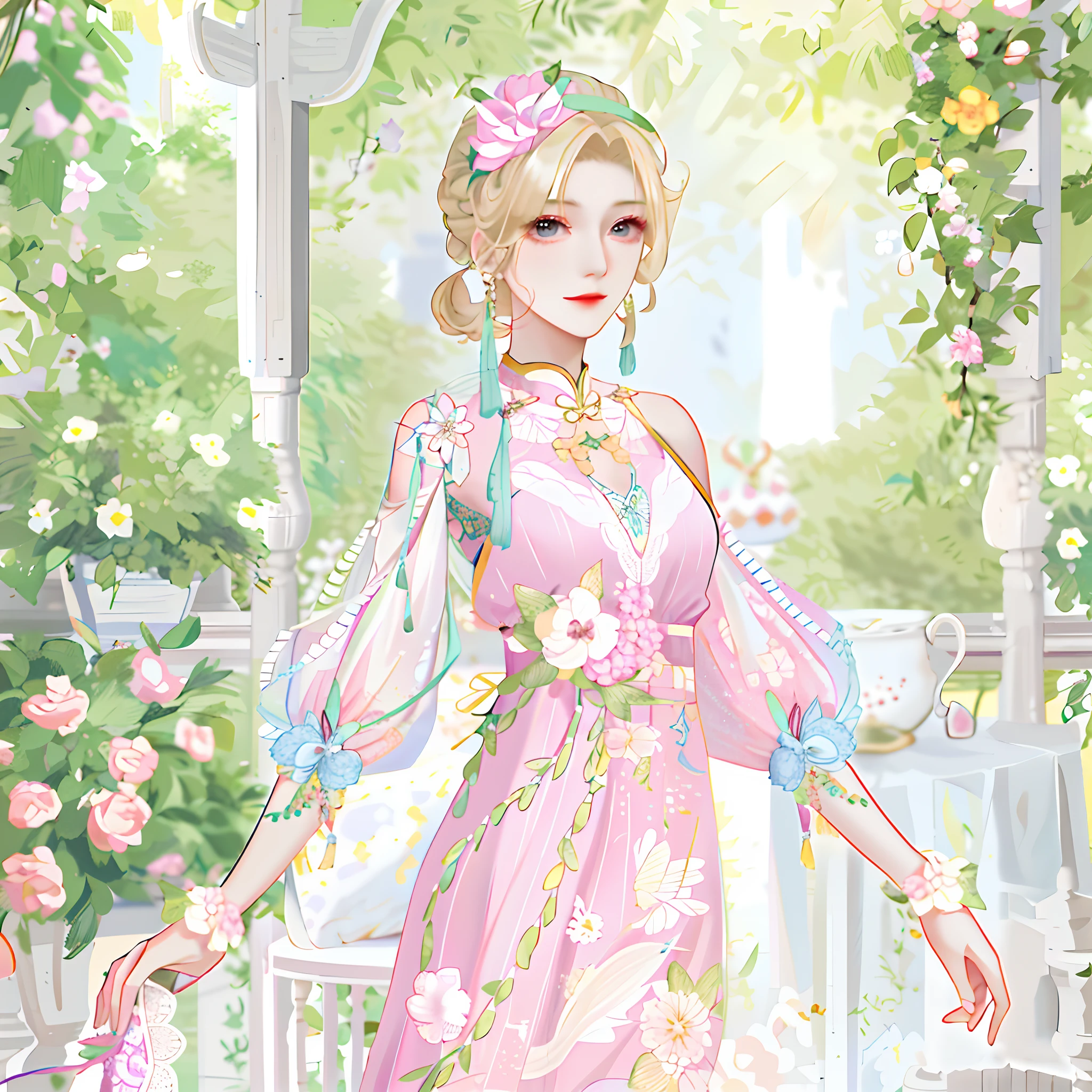 Western girl,Works of masters,Best picture quality,Higher quality,high detal, 超高分辨率, 8K分辨率, depth of fields, cinematic photogtaphy, intricately details, carefully, meticuloso, glorious, max detail, extreme beautiful, (((1girll, 独奏))), 18yr old,short detailed hair,Blonde hair, white skinned, A picture, tmasterpiece, (Best picture quality), Higher quality, high detal, 超高分辨率, in a panoramic view, Exquisite facial features, s the perfect face