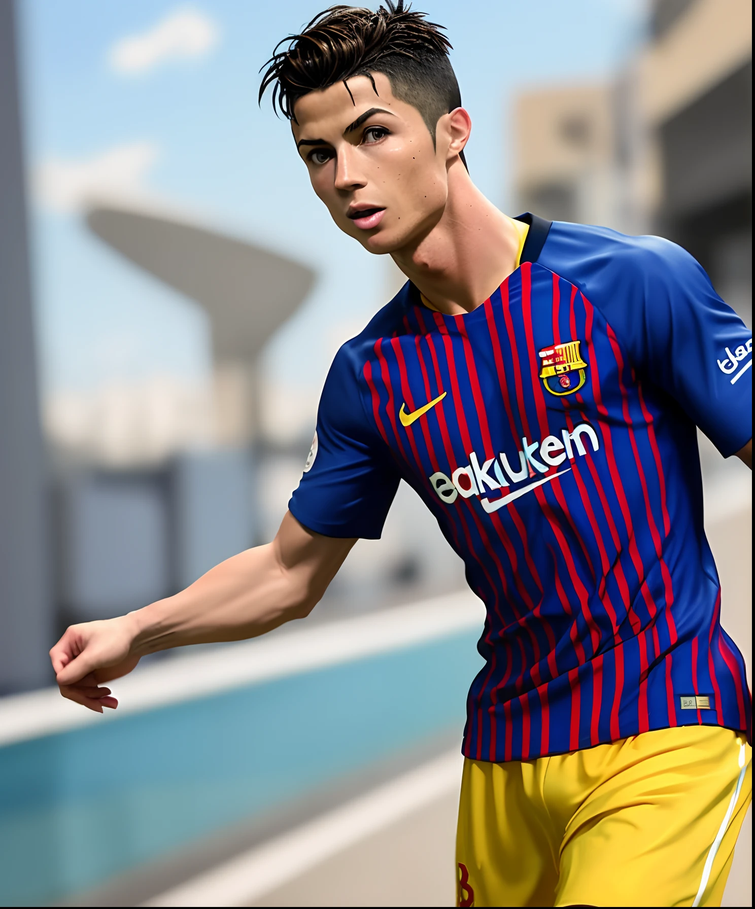 Cristiano Ronaldo T-shirt Barcelona Anime