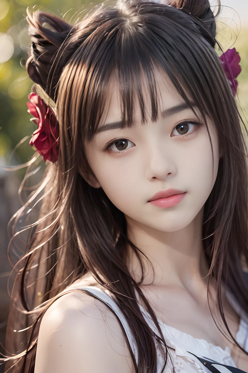Best quality,masterpiece,ultra high res,(photorealistic:1.4),1girl,shoulder,charming,Looking at the camera,