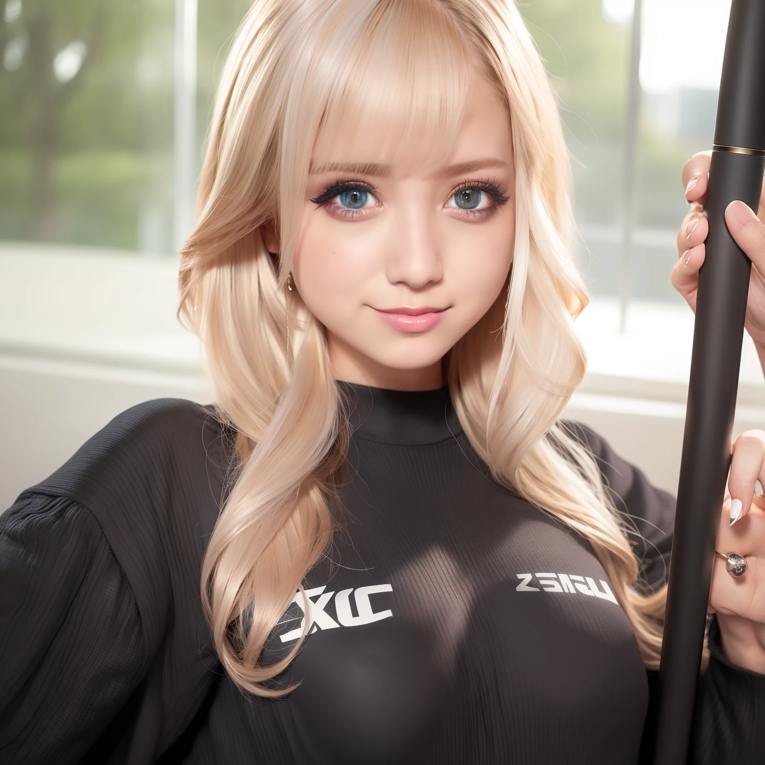 In the nightclub, (Raw photo: 1.2), of the highest quality, Beautiful detailed girl, Bunny ears, Smile, Highly detailed eyes and face, Beautiful detailed eyes, Huge file size, High resolution, High resolution, 8K Wallpaper, Fine detail, Highly detailed ticker uniform 8K wallpaper, Light on Face, Movie Lighting, girl, Sexy Pose, (Photorealism: 1.4), Illustration, surrealism, From below, Super Detail, masutepiece, Playboy Bunny Costume, fishnets pantyhose, On all fours