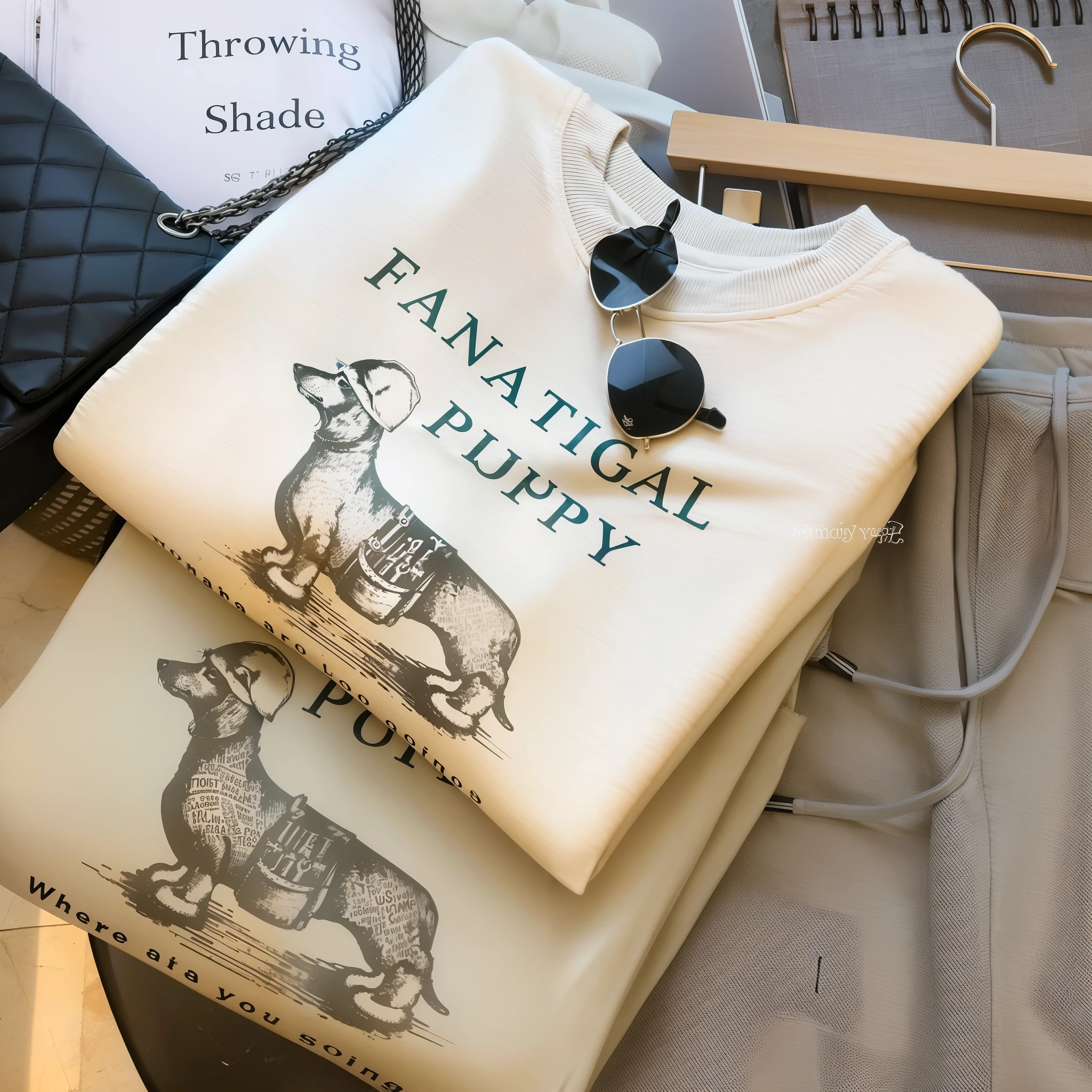 Straighten your clothes,THE LETTERS ON THE CLOTHES ARE FANATIGALPUPPY