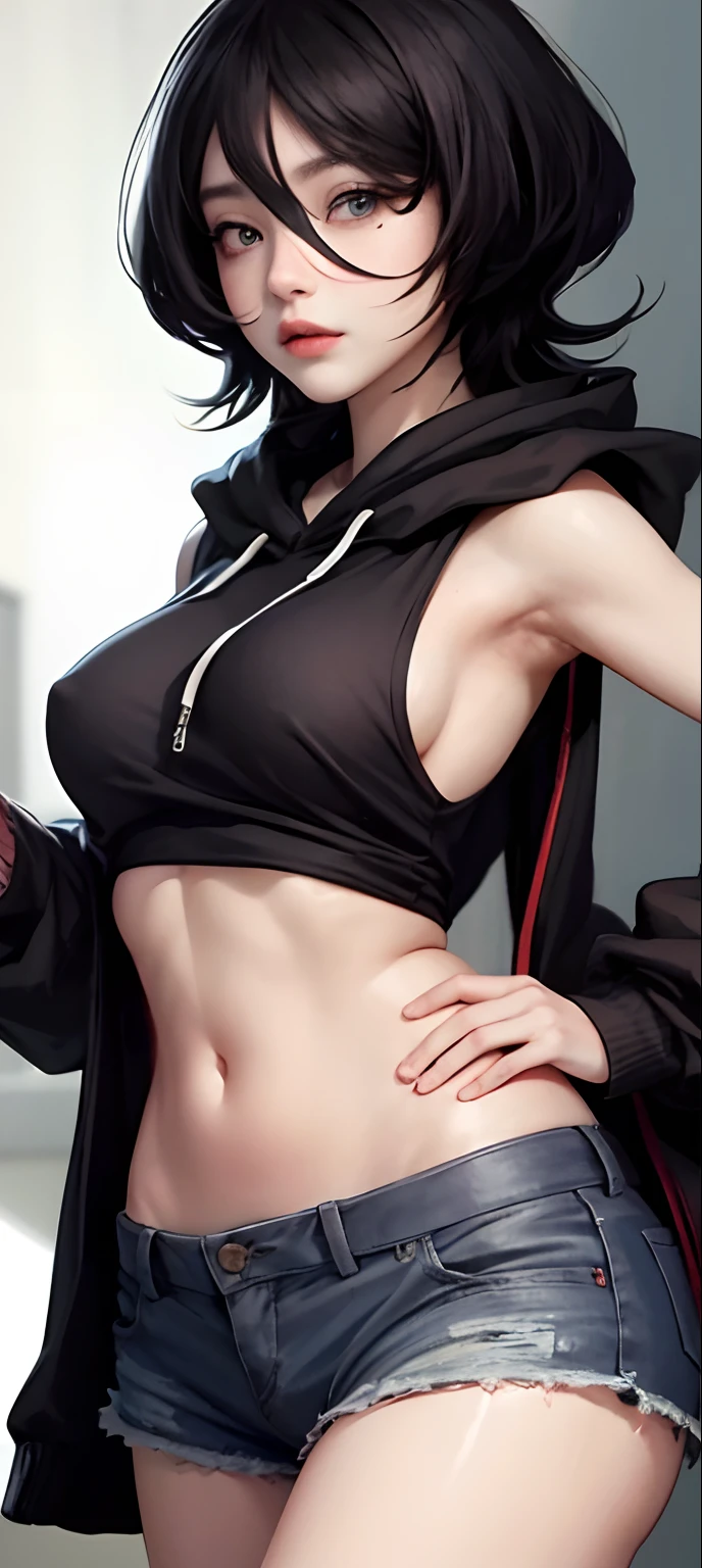 (hyperrealistic), (illustration), (high resolution), (8K), (extremely detailed), (best illustration), (beautiful detailed eyes), (best quality), (ultra-detailed), (masterpiece), (wallpaper), (detailed face), solo 1 girl, white wavy hair, korean, heterochromic eyes, small moles under the eyes, loose white shirt, yoga pants, big breasts, long legs, tight abs, camel toes, dynamic pose