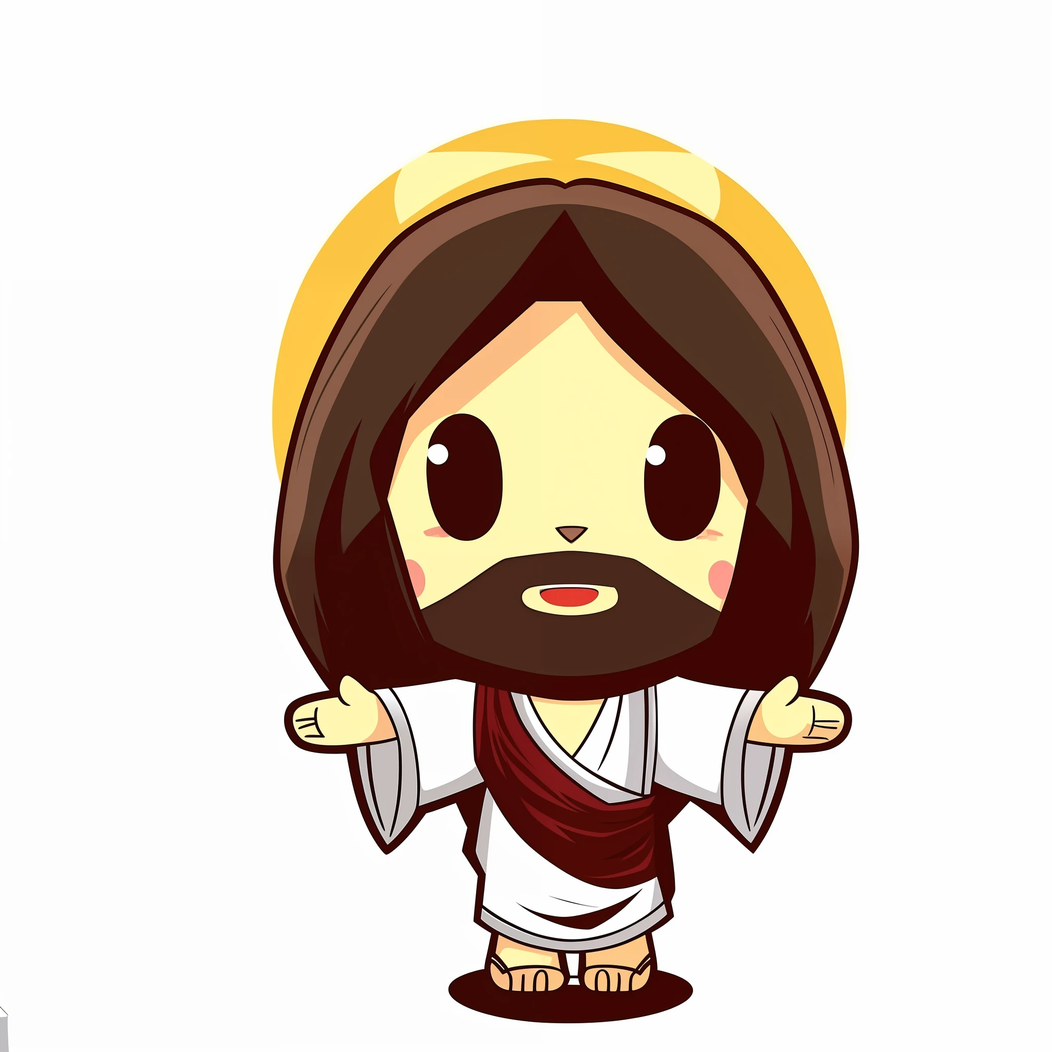 A cartoon Jesus with a beard and beard on his head, Vestido como Jesus Cristo, Jesus Cristo, Jesus Cristo Indo Super Saiyajin, jesus of nazareth, Pikachu como Jesus, Jesus Gigachad, Jesus Ninja, he is greeting you warmly, Jesus, rosto de Jesus, Nicodemos, jesus wasted at a party, Jesus Raptor, Jesus segurando um gato bonito