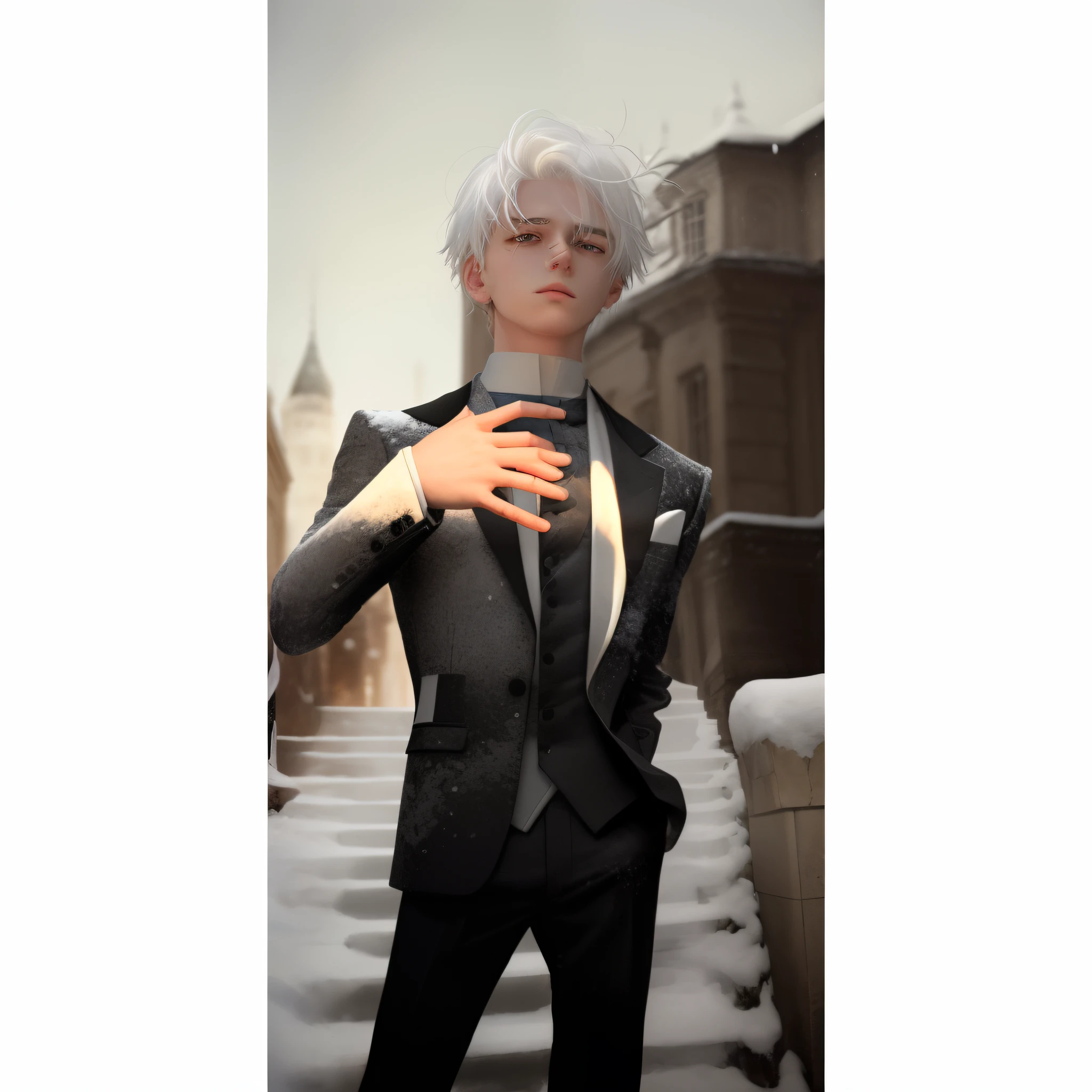 1boy, white hair, white suit, snow
Steps: 15, Sampler: DPM++ SDE Karras, CFG scale: 7, Seed: 52, Size: 512x512, Model hash: 1168485b2d, Model: Checkpoints_AnythingDarkNeg100, aesthetic_score: 6.8