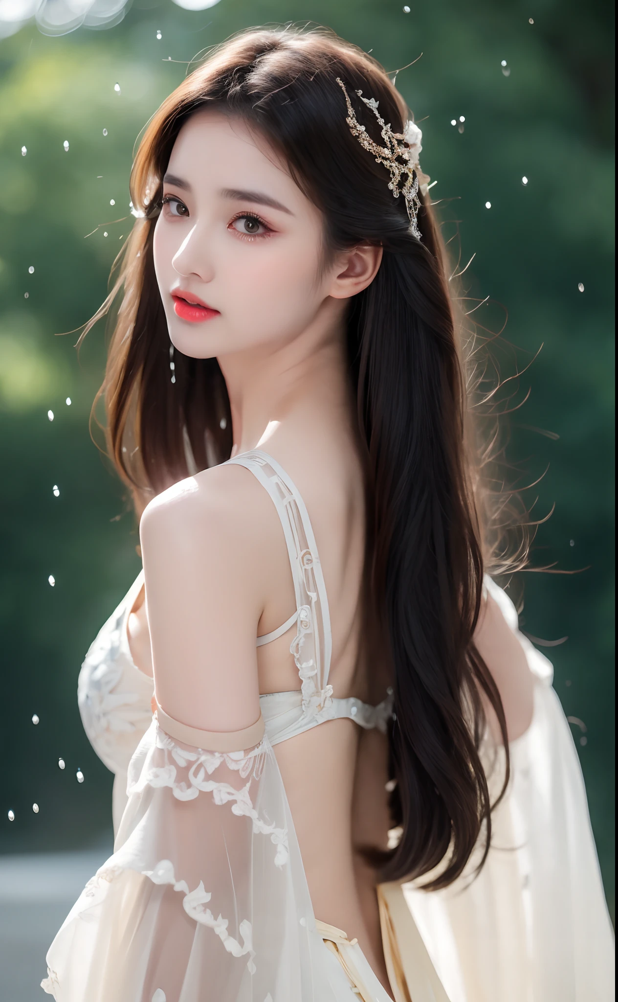 ((( Create a realistic Asian woman , 19years old , seductive beauty , use same face for all four images ))) , ((( Random camera position shot, Random front to back angle shot , model look at camera ))) ,Surrealist portraits of woman by David Hochney , long white hair color , Sexy lace see through dress , Xin jiang dancer ,inticate detailed , leg apart ,(( Gigantic breast , beautiful nipple )) , Random location , snow in background , suggestive smile , adorn exquisite jewelry , ((( model have pale white skin , skin look glossy ))) , ((( Random pose , sexy posture , skin revealing ))) ,Charming smile, sexy curves , photograph realistic , Volumetric lighting , Extra detailed face , (( Slender body , Milf body )) , (( Solo , 1girl )) , deep shadow , (( show camel toe , pubic )) , hairless pubic , remove censorship