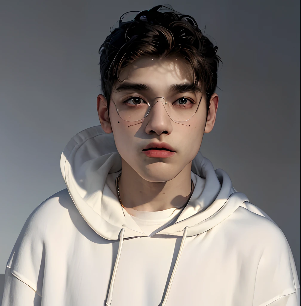 (masterpiece:1.2), (best quality:1.2), hyper realistic,highestres,absurdres,extremely detailed,volumetic,dramatic lighting,(frontal view),
20 year old boy,face,detailed eyes, white hoodie, black t-shirt, with background ((sky))