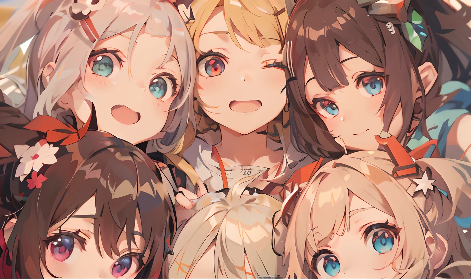 Anime characters posing for photos with blue eyes and long hair, Kawasi, girls frontline style, Kantai collection style, Girls Frontline CG, Anime girls, hololive, Girl Front, visual novels CG, cute anime girl portraits, visual novel key visual, from girls frontline, girls frontline universe, Fine details. Girl Front, 《azur lane》role, eechi