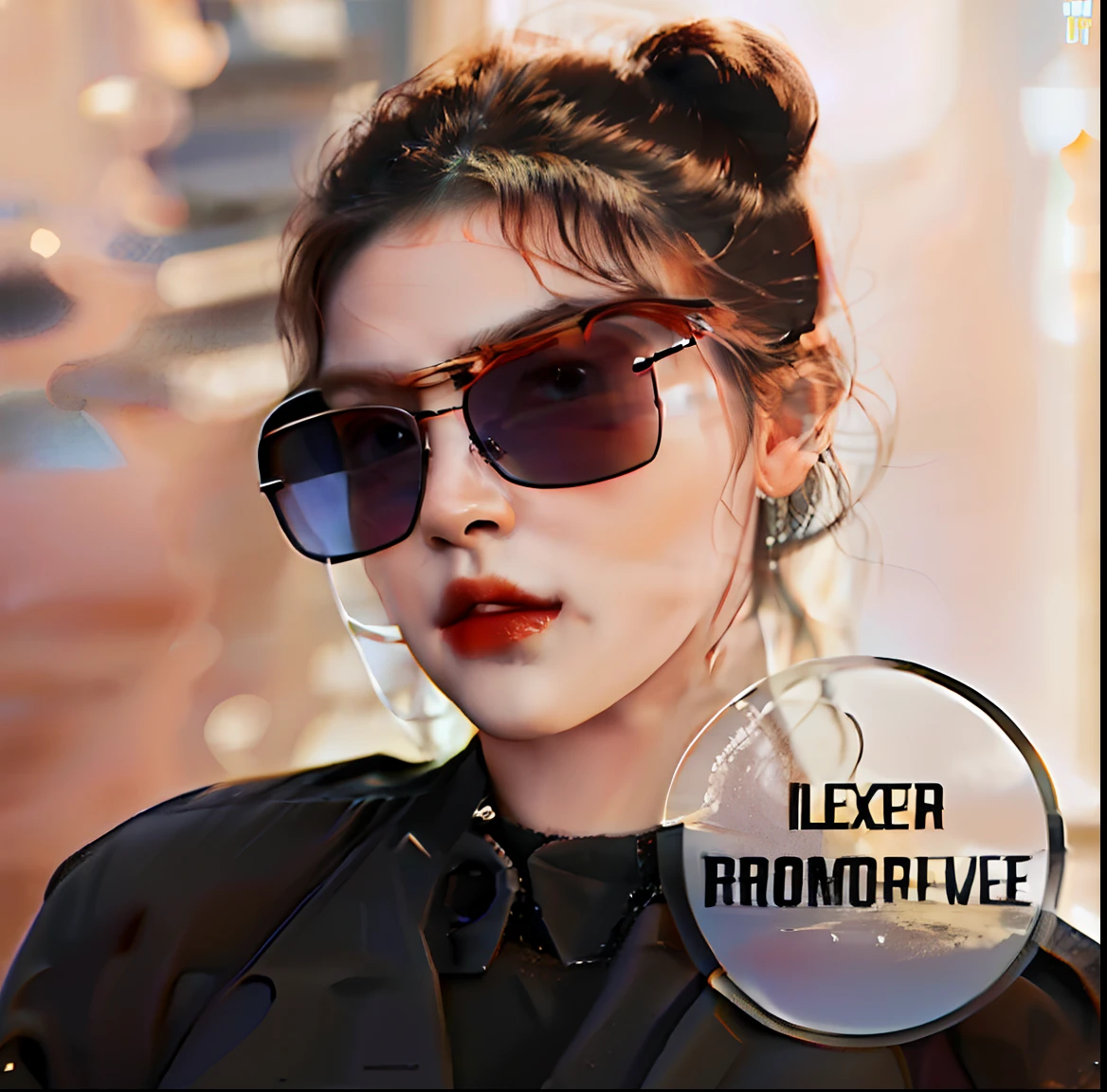 futurisitc sunglasses, sunglasses, Cool sunglasses, yelena belova, Black glasses, with sunglass, Thick sunglasses，Future wind，