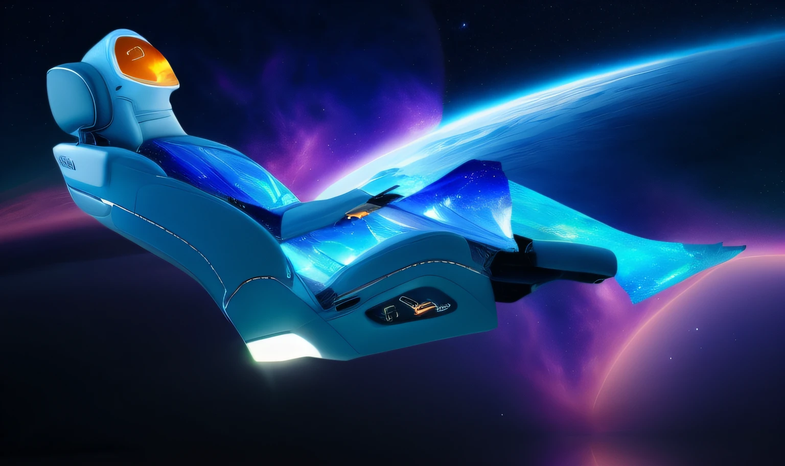 The seat floats in space