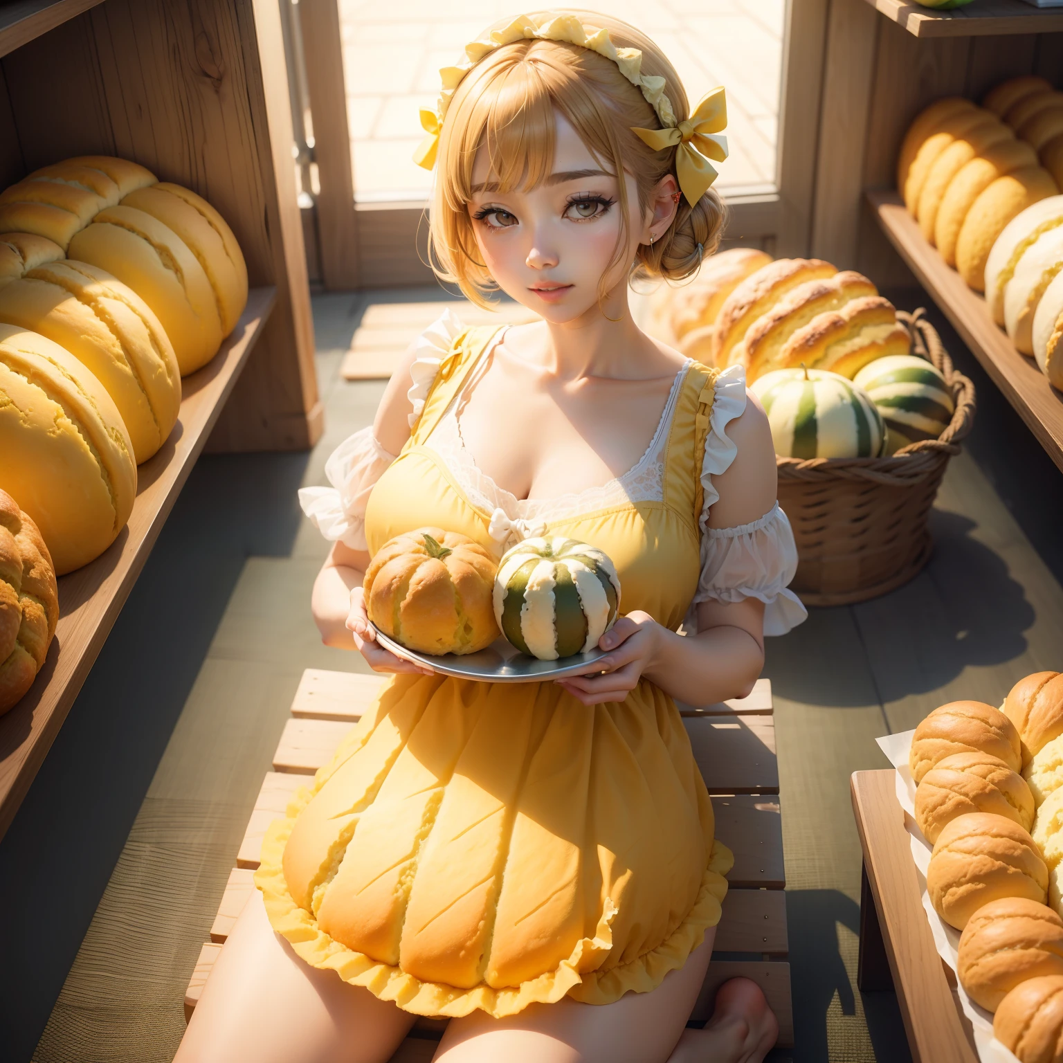 melons breads Yellow bread Melon bread