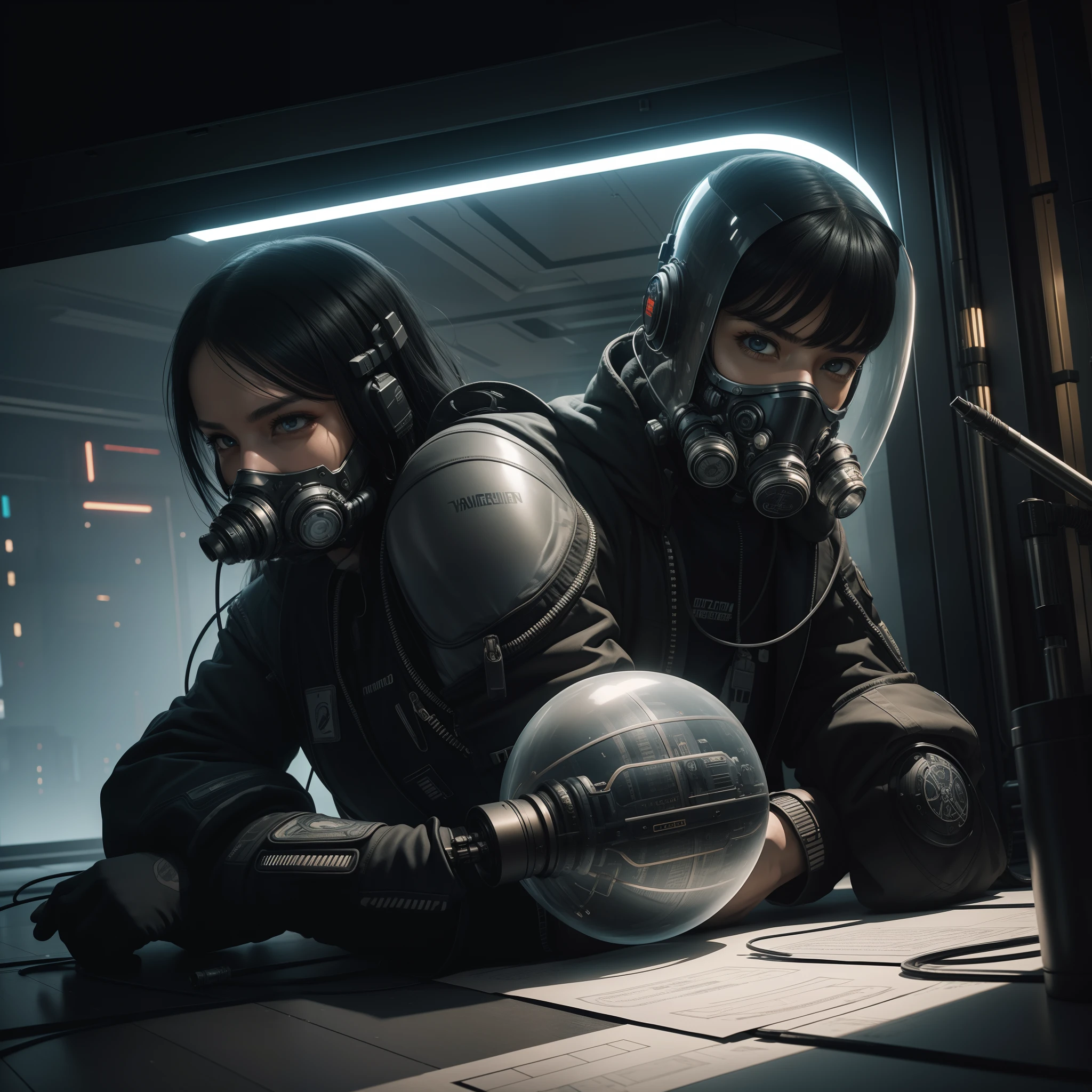 Cyberpunk. Science-fiction. Intricately detailed transparent oxygen mask filter covering the floor of the face By Hans Ruedi Giger and Ferdinand Hodler, ultra hd, realistic, vivid colors, highly detailed, UHD drawing, pen and ink, perfect composition, beautiful detailed intricate insanely detailed octane render trending on artstation, 8k artistic photography, photorealistic concept art, soft natural volumetric cinematic perfect light