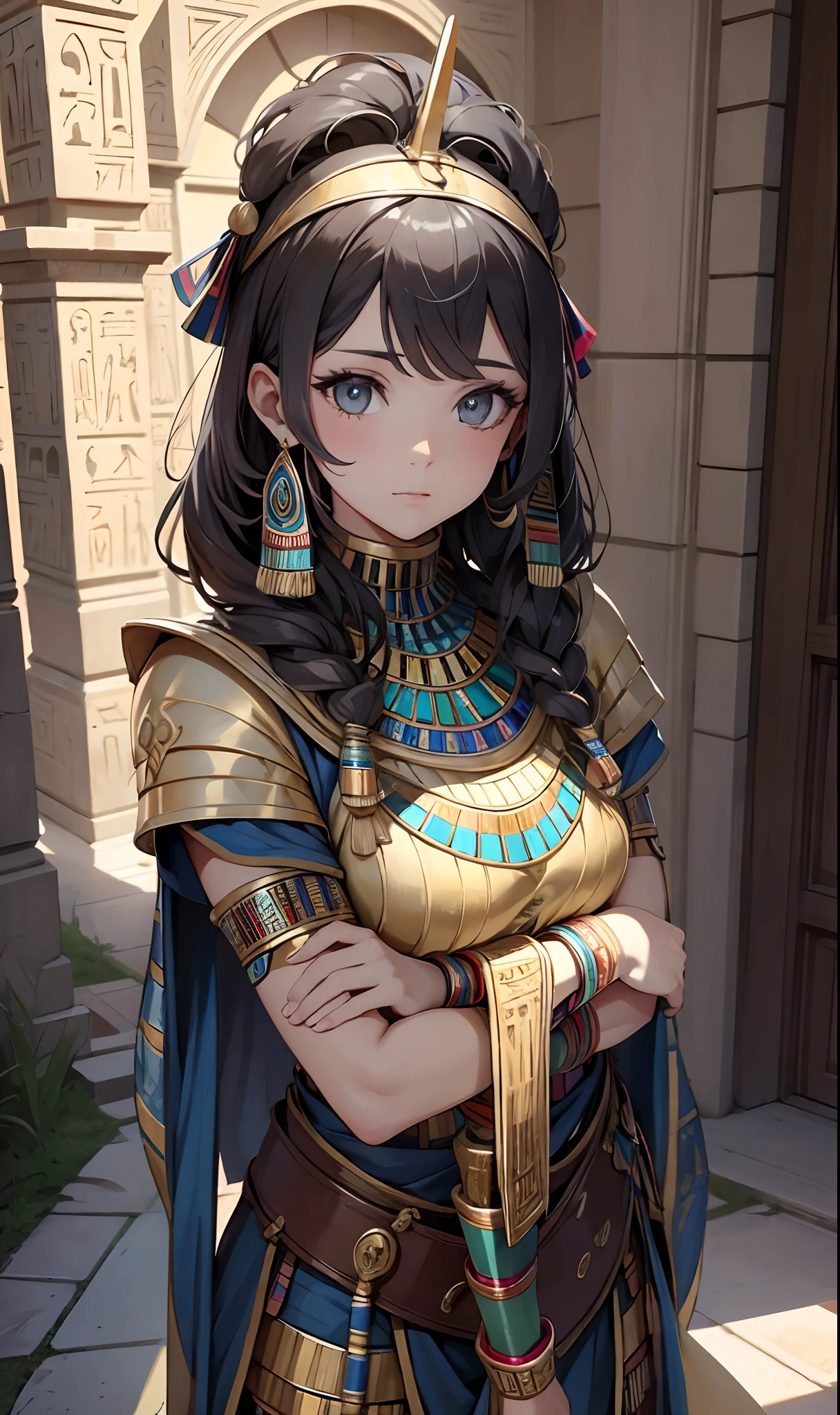 best qualityer，tmasterpiece，Ultimate resolution，downy，Extremely colorful，Colorful，Ancient Egyptian style，Mummy beauty，Mummy beauty，Normal posture