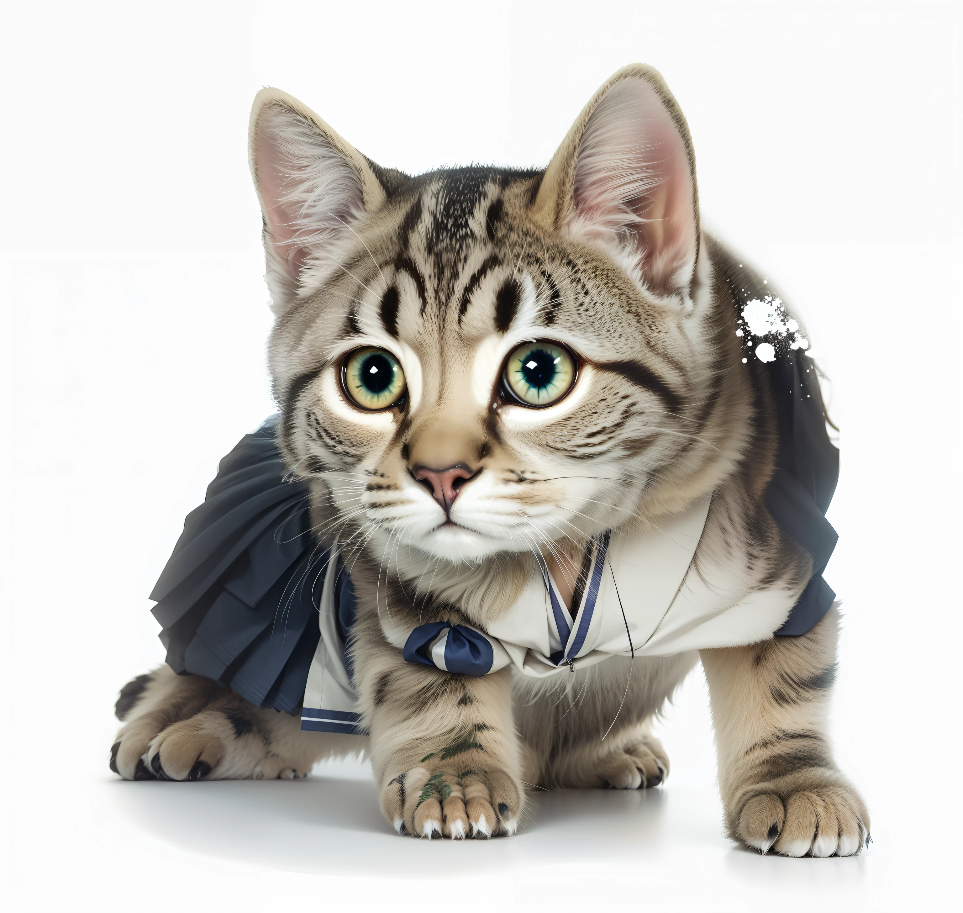 Wearing a Japanese girls' school uniform。