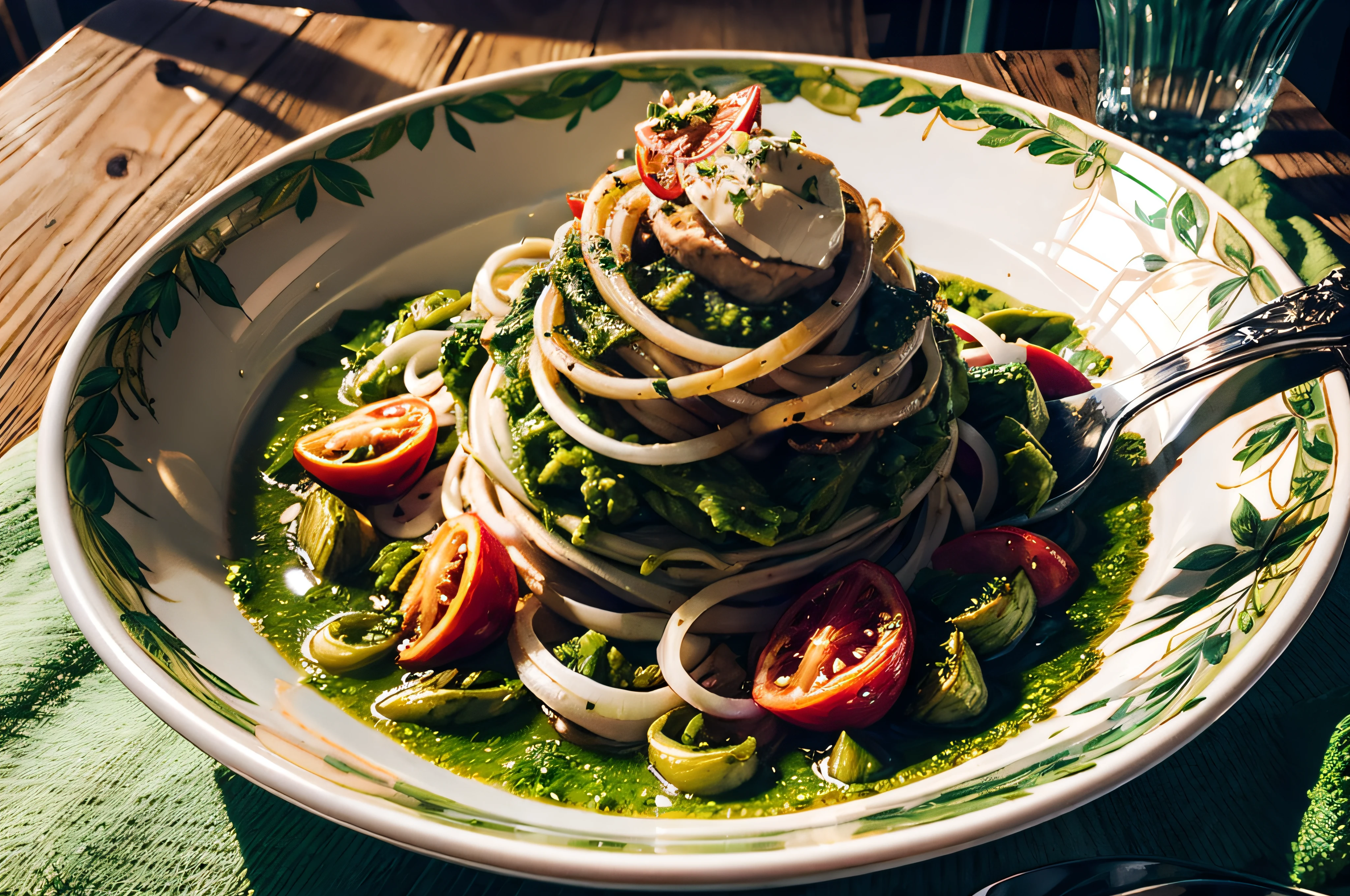 spaghetti al pesto genovese