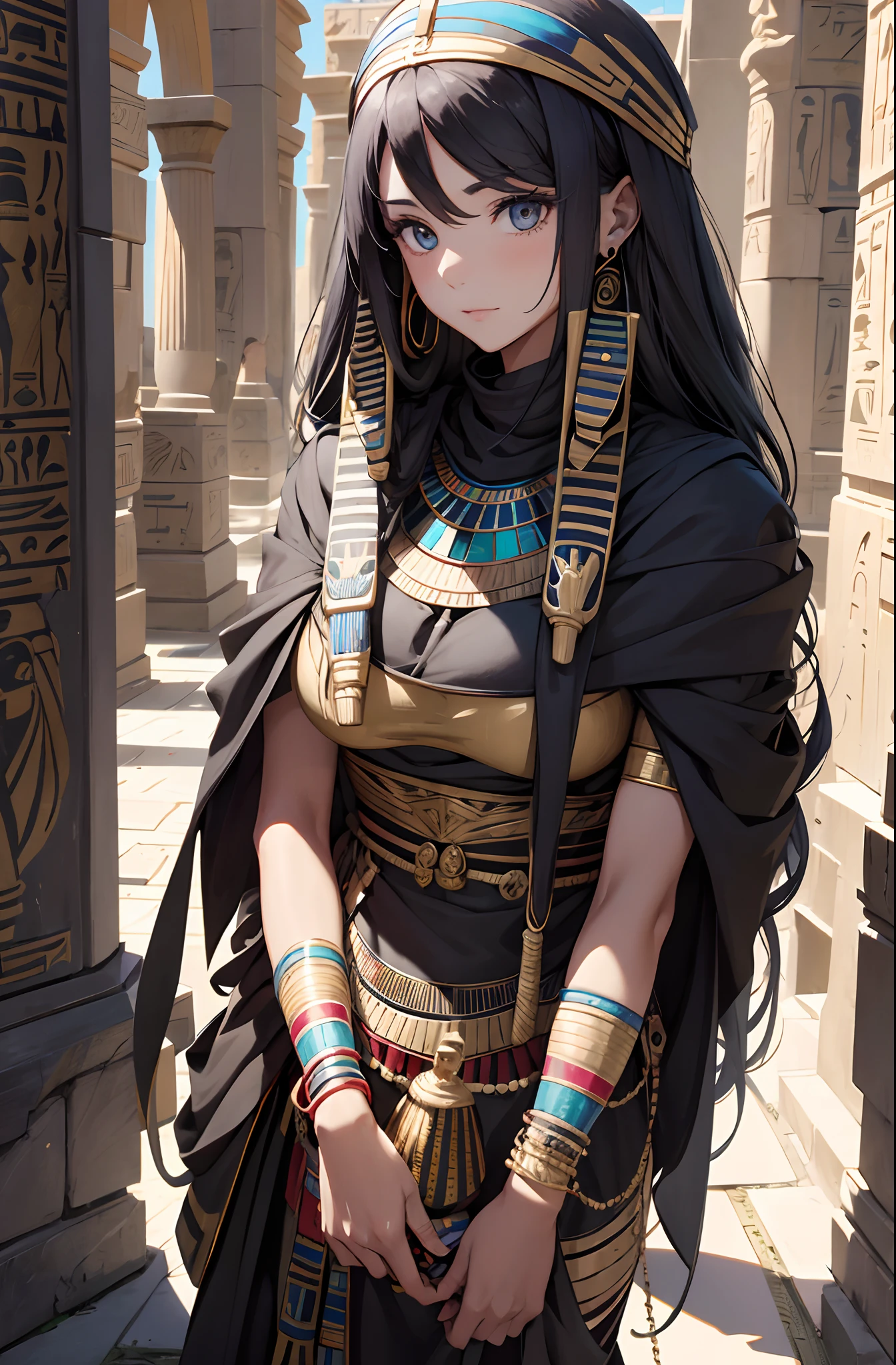 best qualityer,tmasterpiece,Ultimate resolution,downy,Extremely colorful,Colorful,(Ancient Egyptian mummies),Mummy beauty,Mummy beauty,Normal posture