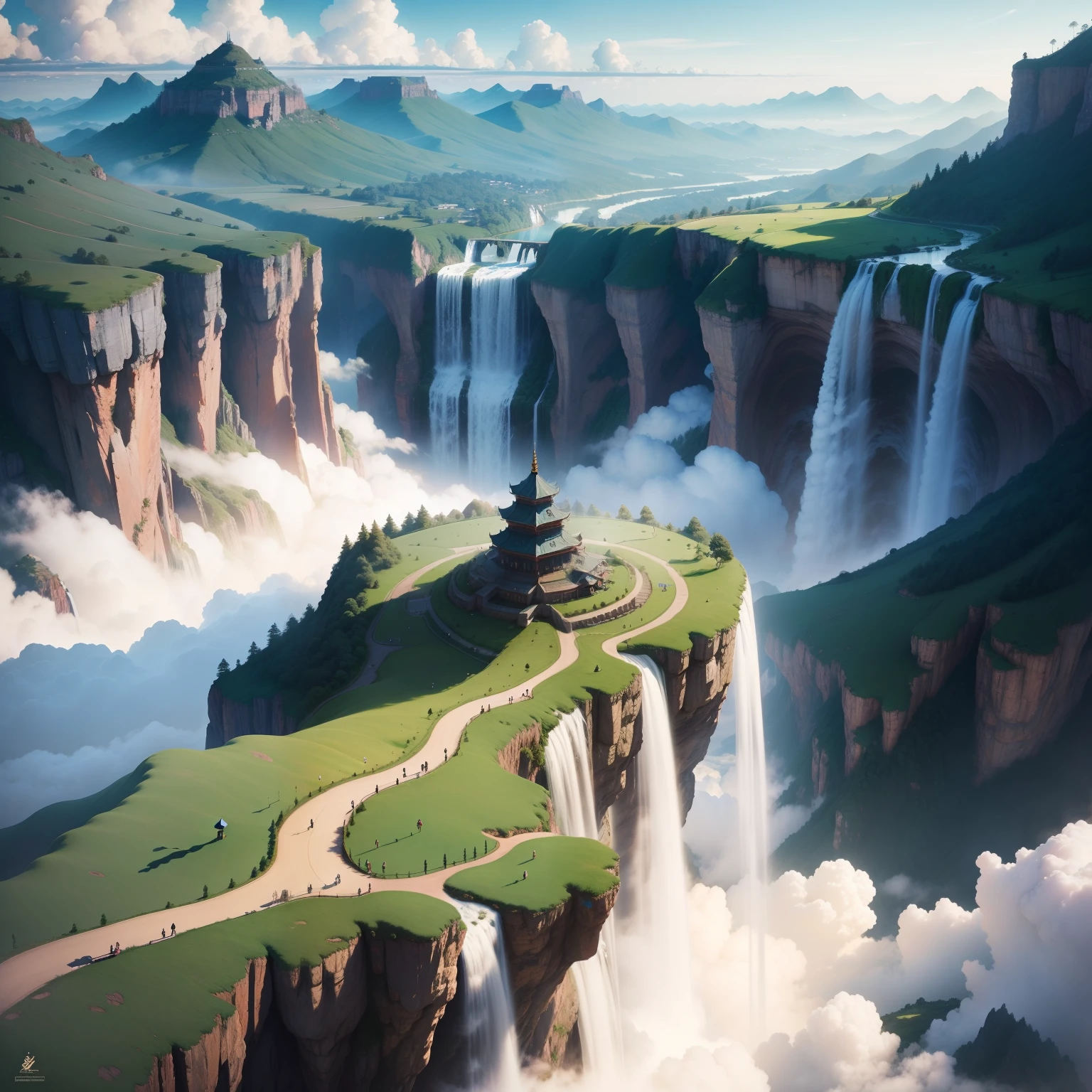 wonderland，High hills，waterfallr，Sea of Clouds，Chao yang