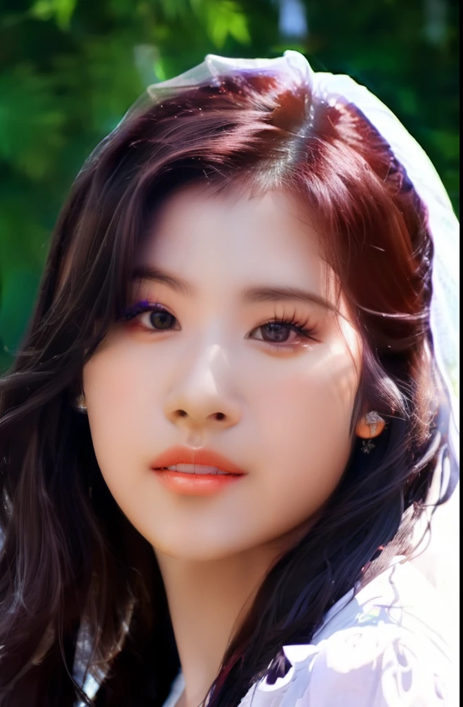 black hair, Sana,(close-up photo:1.3),(pov:1.1),korean, woman, complex 3d render ultra detailed, portrait of beautiful woman,, moody portrait, striking features, beauty, intricate details, dramatic composition, tension, contrast, texture, realism, high-quality rendering, stunning art, high quality, film grain, Fujifilm XT3,swirly bokeh,(realistic, photo-realistic:1.4),RAW photo,physically-based rendering,(looking at viewer:1.4),(8k, best quality, masterpiece:1.2),(full body shot:1.1),octane render,extremely detailed CG, unity 8k wallpaper,(studio soft light, rim light,in forest,sunlight:1.2),standing,(a girl is wearing wedding dress:1.5),hyper realistic detail shiny skin,ultra detailed,(ultra realistic:1.5),(intricate:1.2),(photorealistic:1.4),1girl,(skinny:1.3),detailed background