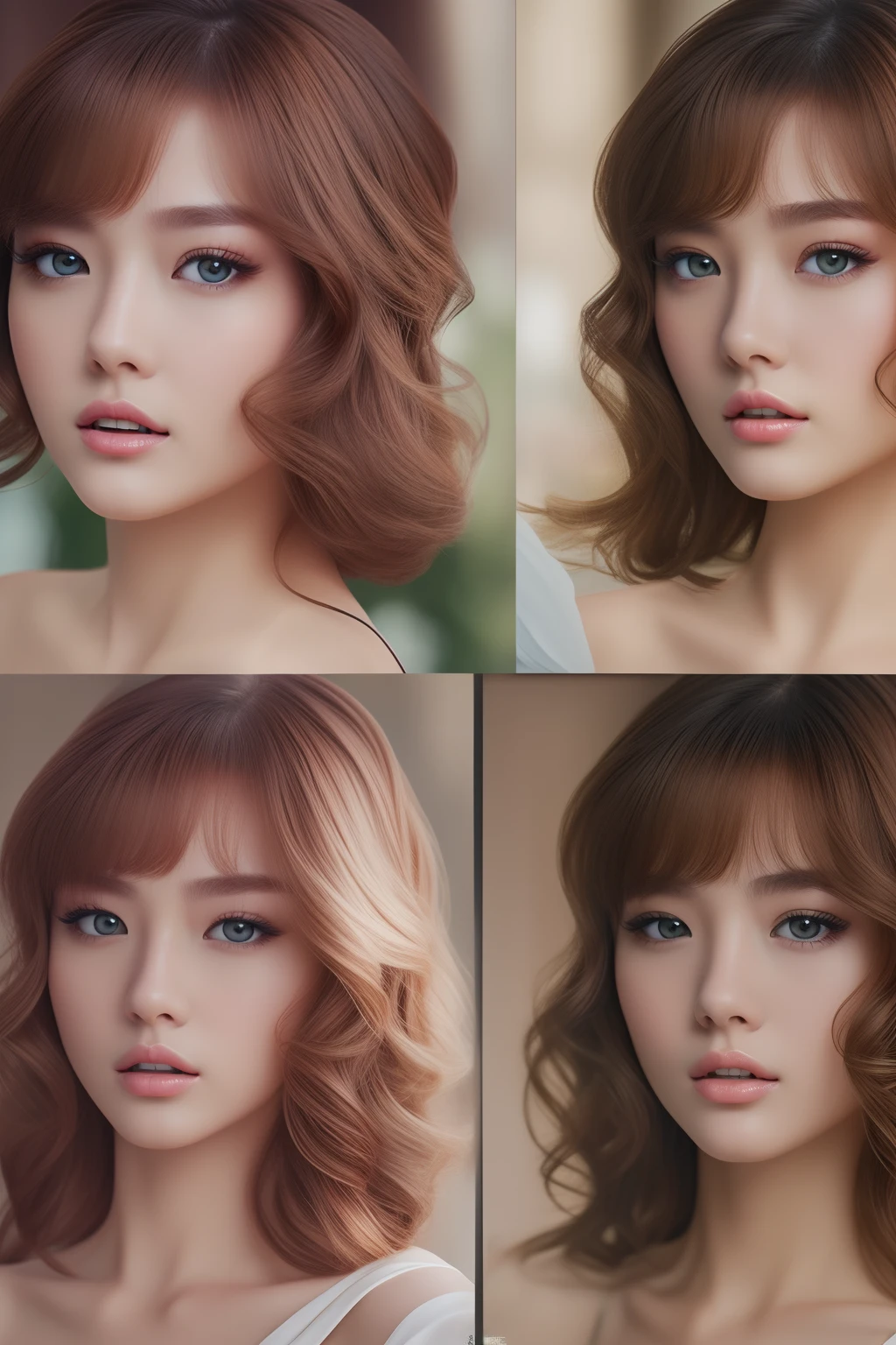 Masterpiece、top-quality、realisitic、(A hyper-realistic), (hight resolution), (in 8K), Ultimate Beauty、realisticlying、A sexy、Brown hair、Spring