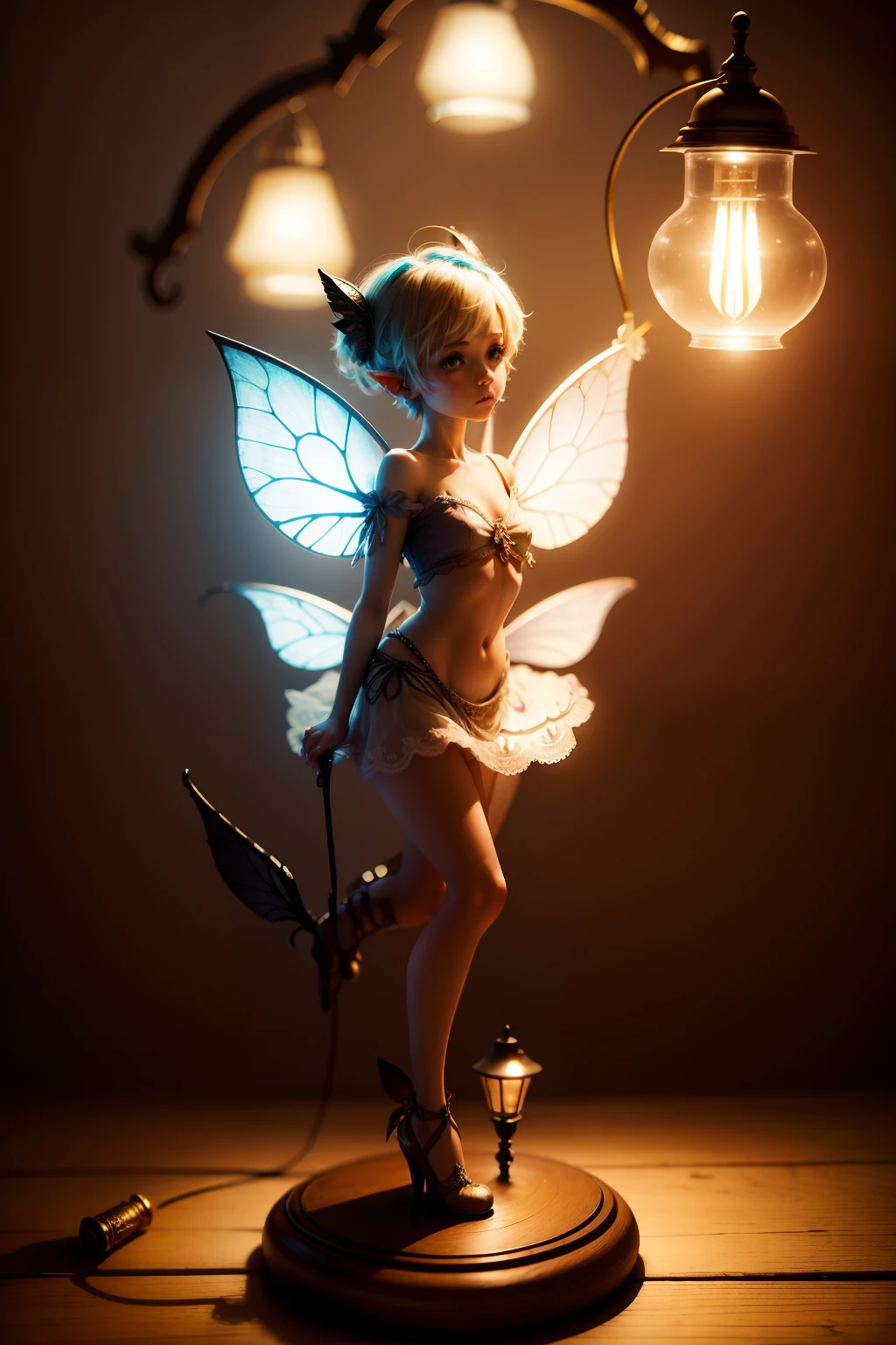 Pixie fairy stuck in a lamp