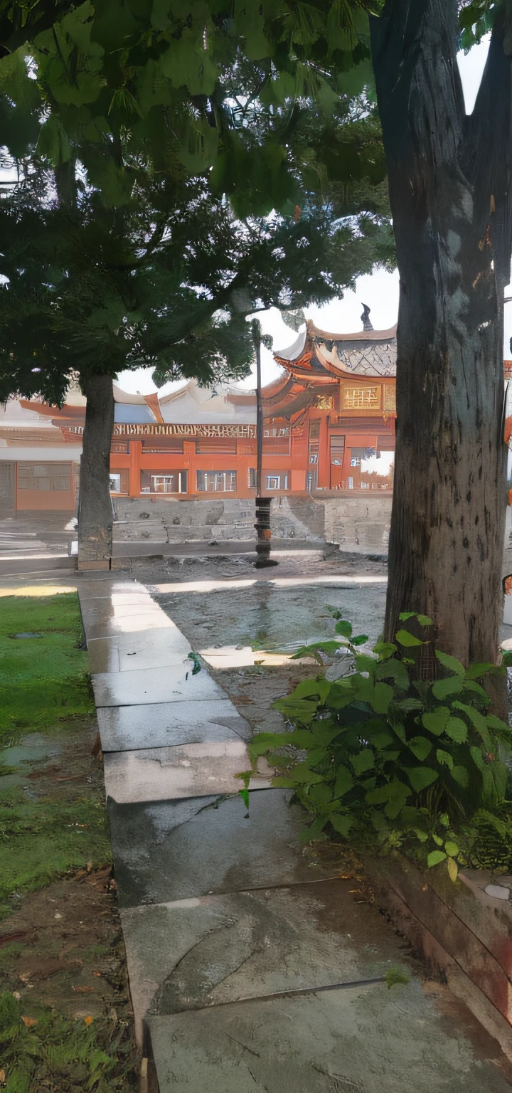 Ancient Chinese landscapes, ancient buildings, pavilions, carved beams and painted buildings, beautiful mountains and rivers, inspired by Jin Yong martial arts, sunlight, ink painting style, clean colors, decisive cutting, blank space, freehand, masterpiece, super detailed, epic composition, high quality , highest quality, pixar style, oversaturated, surreal, artgerm --v 6