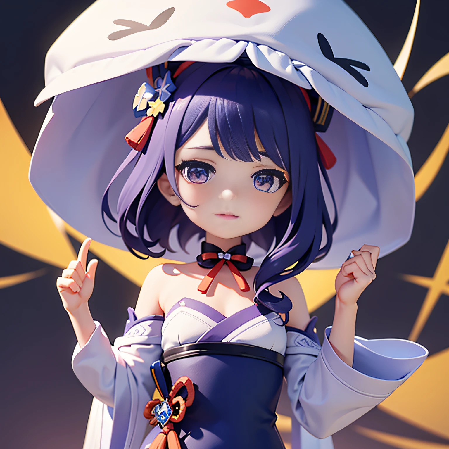 raiden shougun /(genshin impact/),Masterpiece 8k,vred,small li,extreme hight detail, cute pose