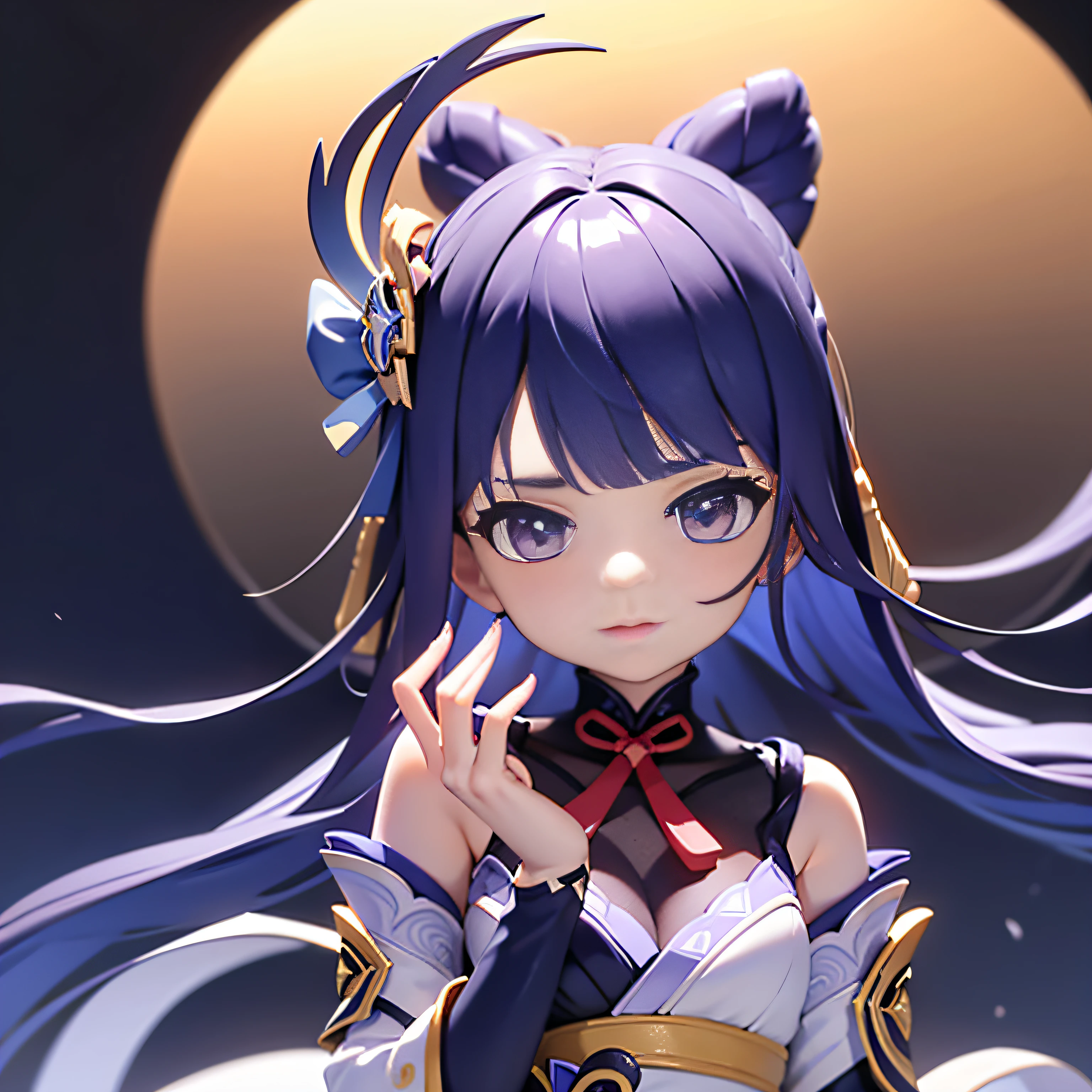 raiden shougun /(genshin impact/)，Masterpiece 8k，vred，small loli，extreme hight detail, cute pose