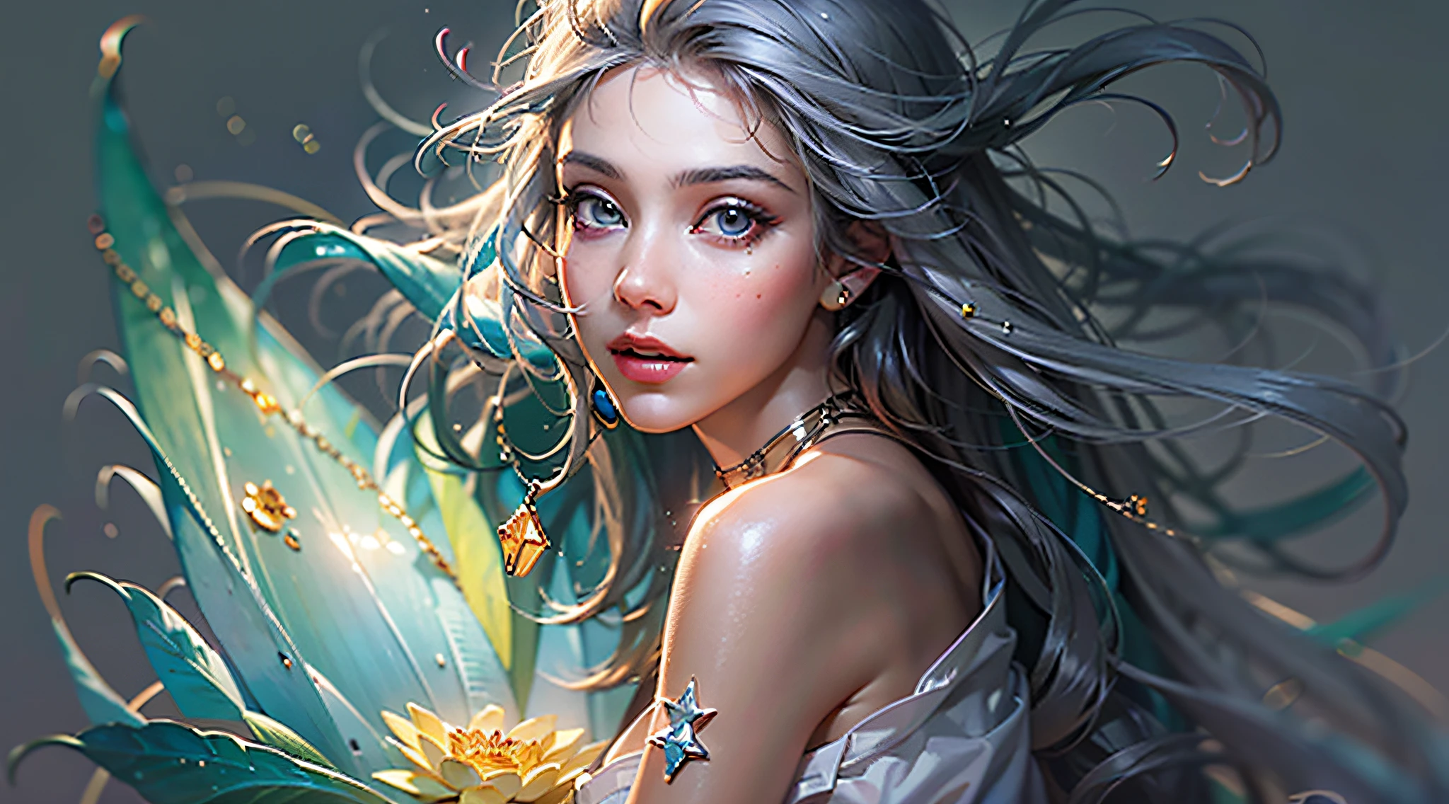best quality, masterpiece, (realistic:1.2), 1 girl, detailed face, beautiful eyes, (masterpiece:1.2, best quality), (finely detailed beautiful eyes: 1.2), (extremely detailed CG unity 8k wallpaper, masterpiece, best quality, ultra-detailed, best shadow), (detailed background), (beautiful detailed face, beautiful detailed eyes), High contrast, (best illumination, an extremely delicate and beautiful),1girl,((colorful paint splashes on transparent background, Dulux,)), dynamic angle, beautiful detailed glow, full body, cowboy shot, white hair, purple eyes, best quality, masterpiece, (realistic:1.2), lotus flower, glowing, in the night sky, full of stars, very detail, ultra-high resolution, ultra-high quality,