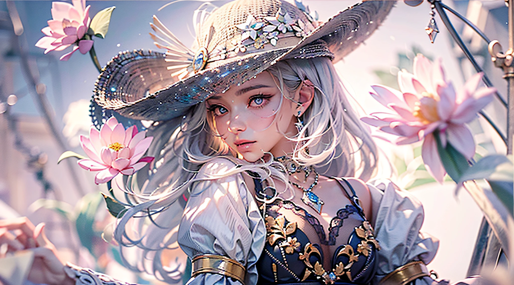 best quality, masterpiece, (realistic:1.2), 1 girl, detailed face, beautiful eyes, (masterpiece:1.2, best quality), (finely detailed beautiful eyes: 1.2), (extremely detailed CG unity 8k wallpaper, masterpiece, best quality, ultra-detailed, best shadow), (detailed background), (beautiful detailed face, beautiful detailed eyes), High contrast, (best illumination, an extremely delicate and beautiful),1girl,((colorful paint splashes on transparent background, Dulux,)), dynamic angle, beautiful detailed glow, full body, cowboy shot, white hair, purple eyes, best quality, masterpiece, (realistic:1.2), lotus flower, glowing, in the night sky, full of stars, very detail, ultra-high resolution, ultra-high quality,