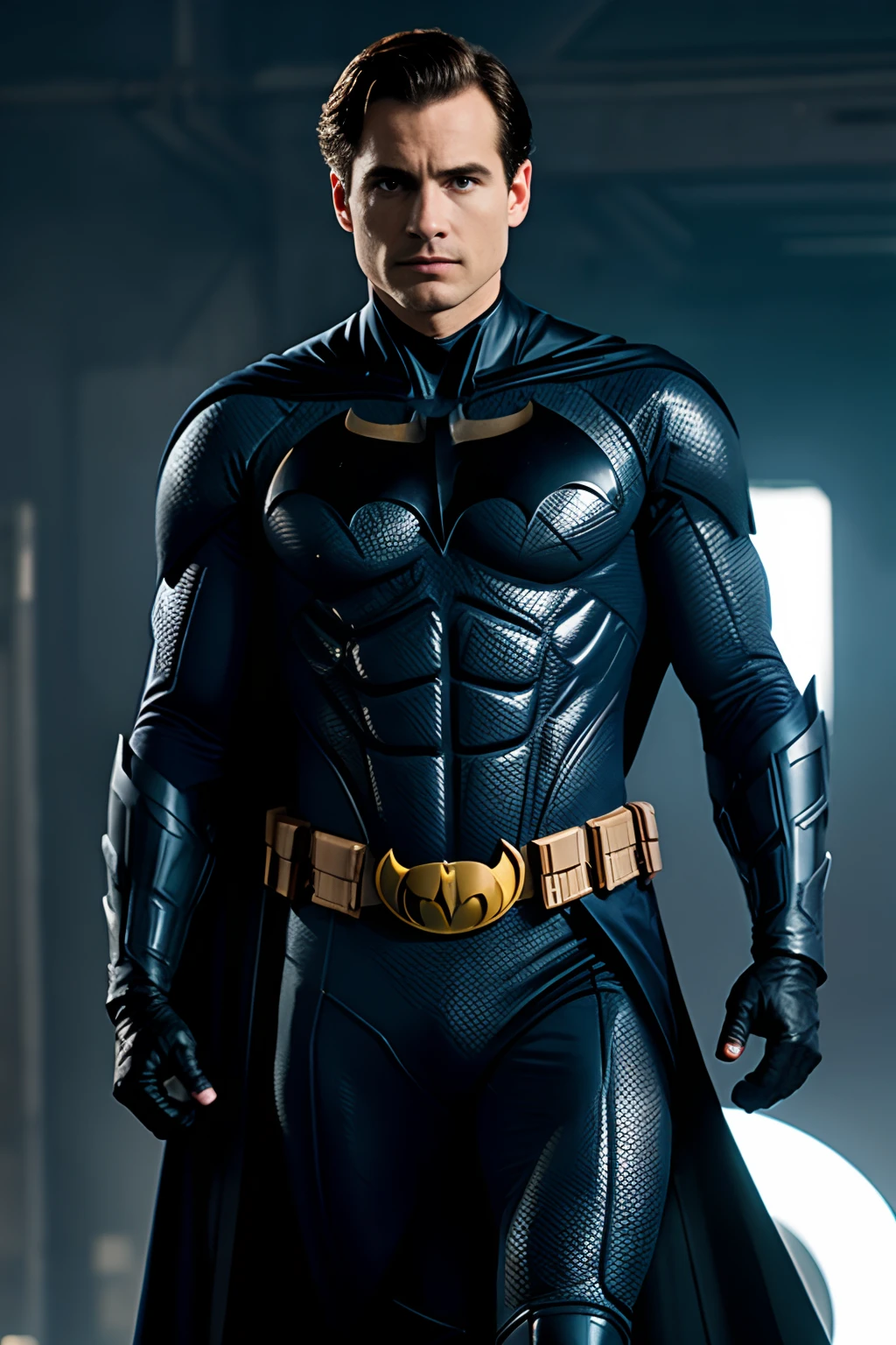 Homem vestido como Batman futurista, hiperdetalied, ultrarrealista |, corpo inteiro, cinemactic, 4k,