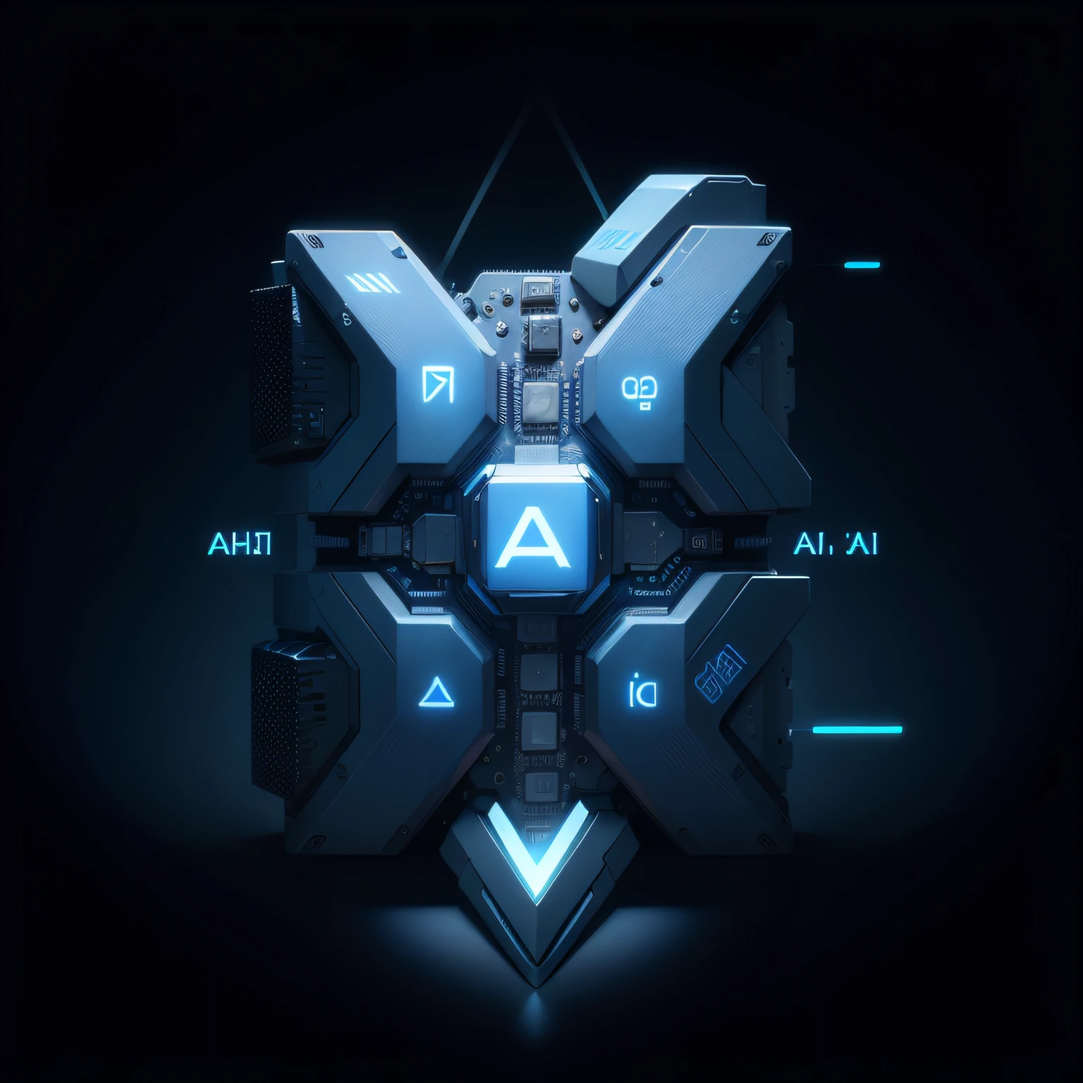 a blue processor chip with the letter ai on it, with ai theme, artificial intelligence, ai startup, strong artificial intelligence, endless collaboration with ai, best ai image, artificial intelligence!!, portrait of an ai, artificial intelligence machine, the ai, artificial intelligence logo, ai enhanced, ai, ai researcher, .ai, ai biomech, ai art