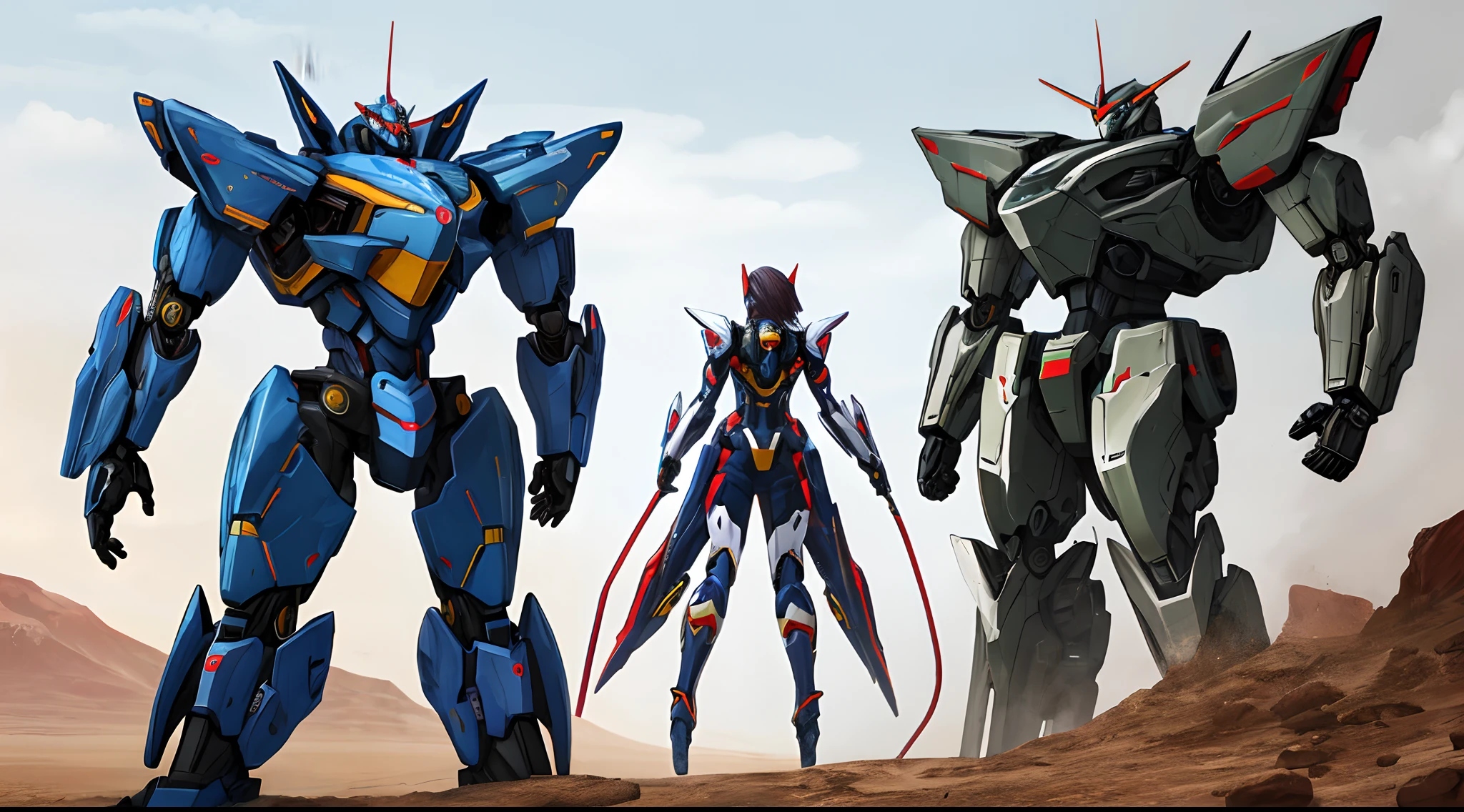 Companion mecha girl HD realistic high-resolution front convex and backward upturn