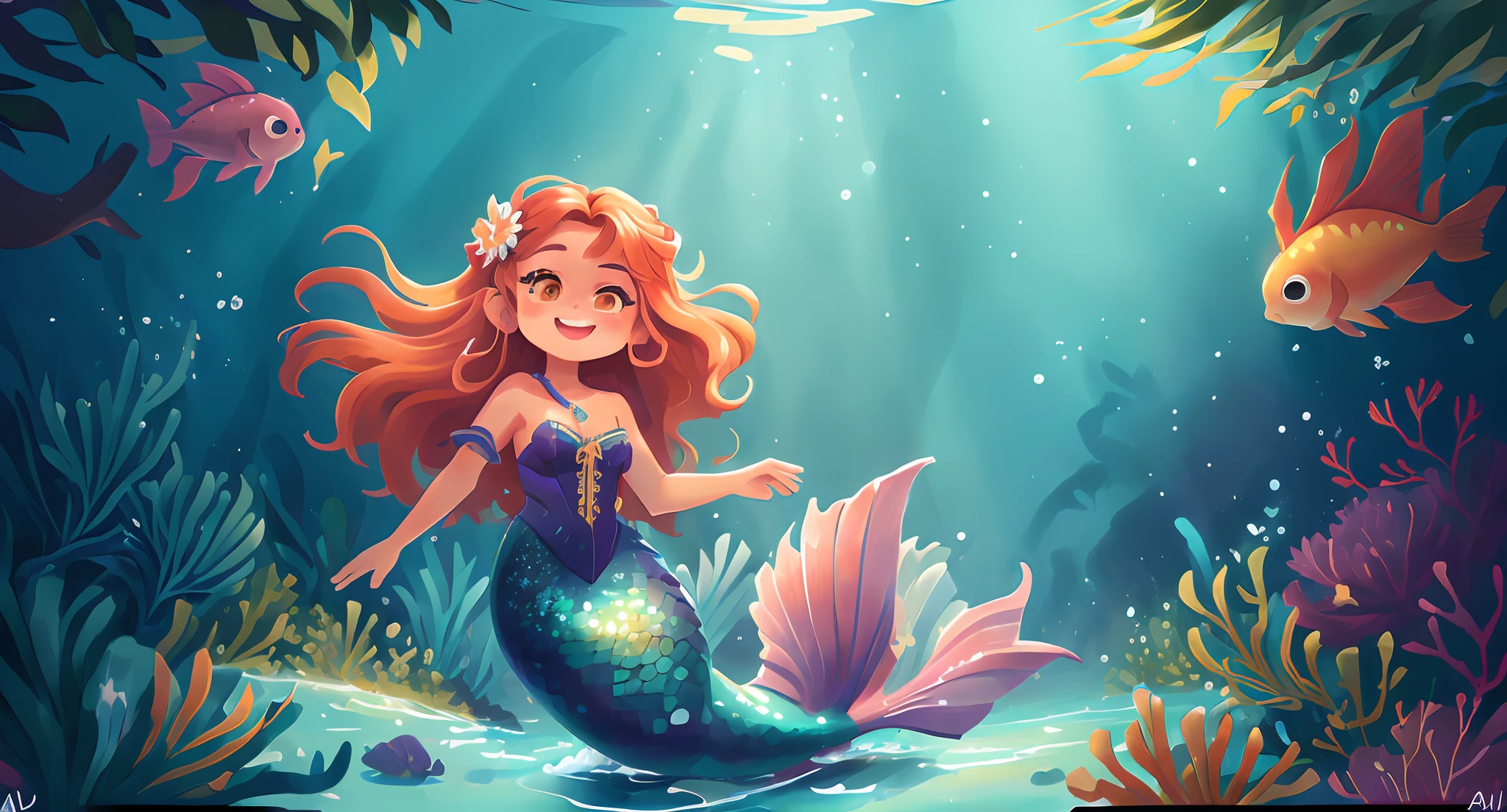 Sereia dos desenhos animados full body, mermaid com peixes vermelho, rosa, amarelo corais no fundo do oceano coloridos, Cabelos Longos, menina sereia, com cauda de sereia, arte digital detalhada bonito, beautiful high-resolution detailed eyes, Belo estilo de arte, splash arte sereia, bela arte digital, Arte Wallpaper 4K, arte detalhada bonito, painting digital adorable, arte fofa, fanart detalhado, no mar, estilo aquarela, desenho em 2D Sereia dos desenhos animados full body, Random character sheet positions, mermaid com peixes vermelho, rosa, amarelo corais no fundo do oceano coloridos, Cabelos Longos, menina sereia, com cauda de sereia, arte digital detalhada bonito, beautiful high-resolution detailed eyes, Belo estilo de arte, splash arte sereia, bela arte digital, Arte Wallpaper 4K, arte detalhada bonito, painting digital adorable, arte fofa, fanart detalhado, no mar, estilo aquarela, 2D drawing direction: Veronica Ruiz de Velasco, by Almeida Júnior, inspirado em Claire Hummel, Directed by: Emma Rios, menina bonita sorridente, Directed by: Márta Lacza, desenho infantil