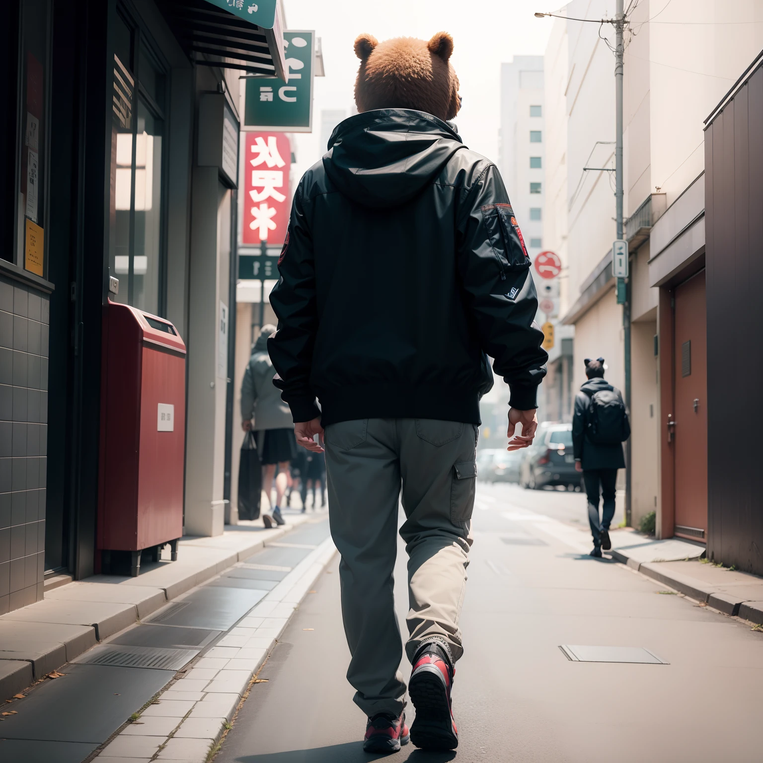 Mr. Bear、Follow from behind