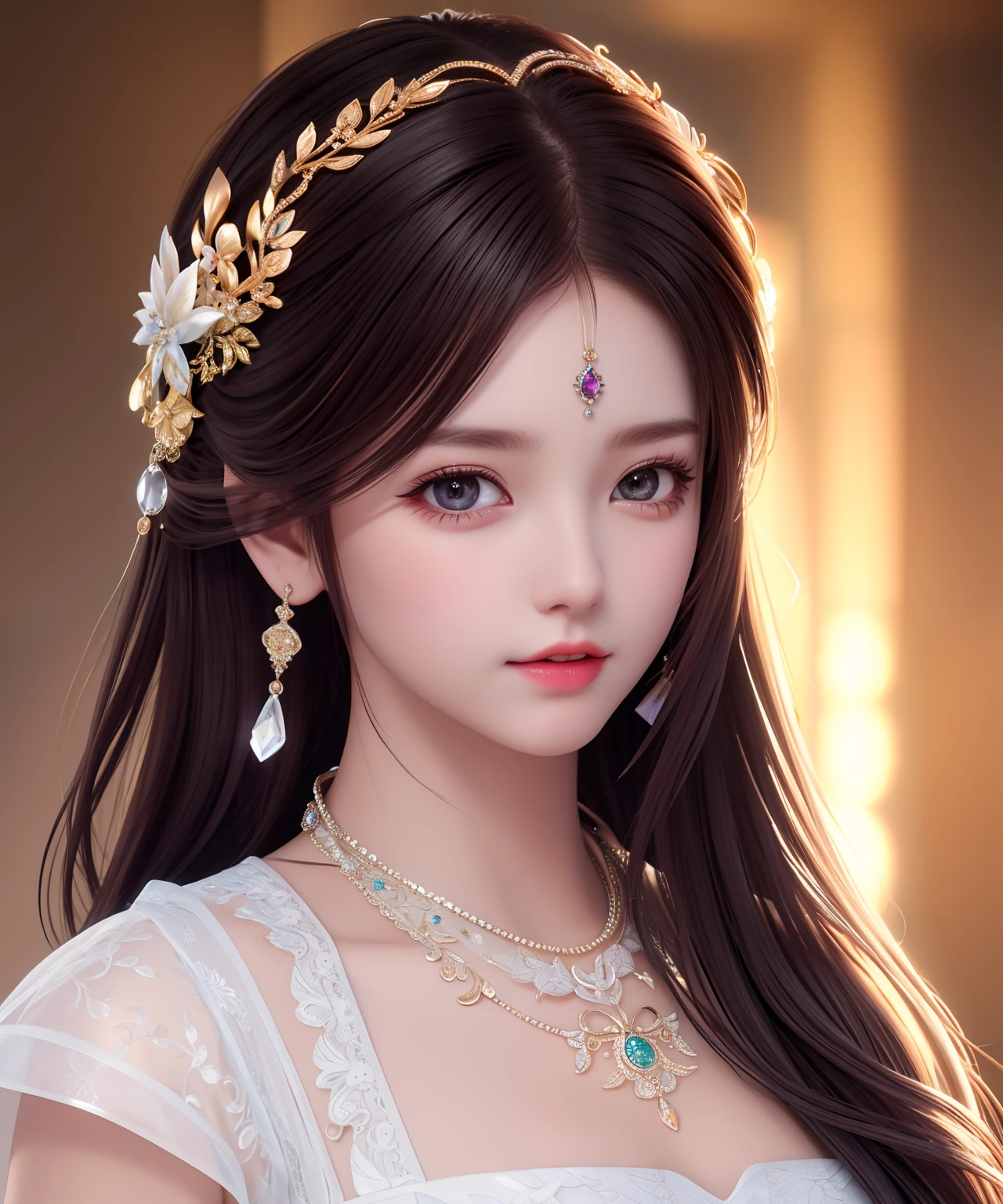 best quality, masterpiece, highres, 1girl,china dress,hair ornament,necklace, jewelry,Beautiful face,upon_body, tyndall effect,photorealistic, dark studio, rim lighting, two tone lighting,(high detailed skin:1.2), 8k uhd, dslr, soft lighting, high quality, volumetric lighting, candid, Photograph, high resolution, 4k, 8k, Bokeh