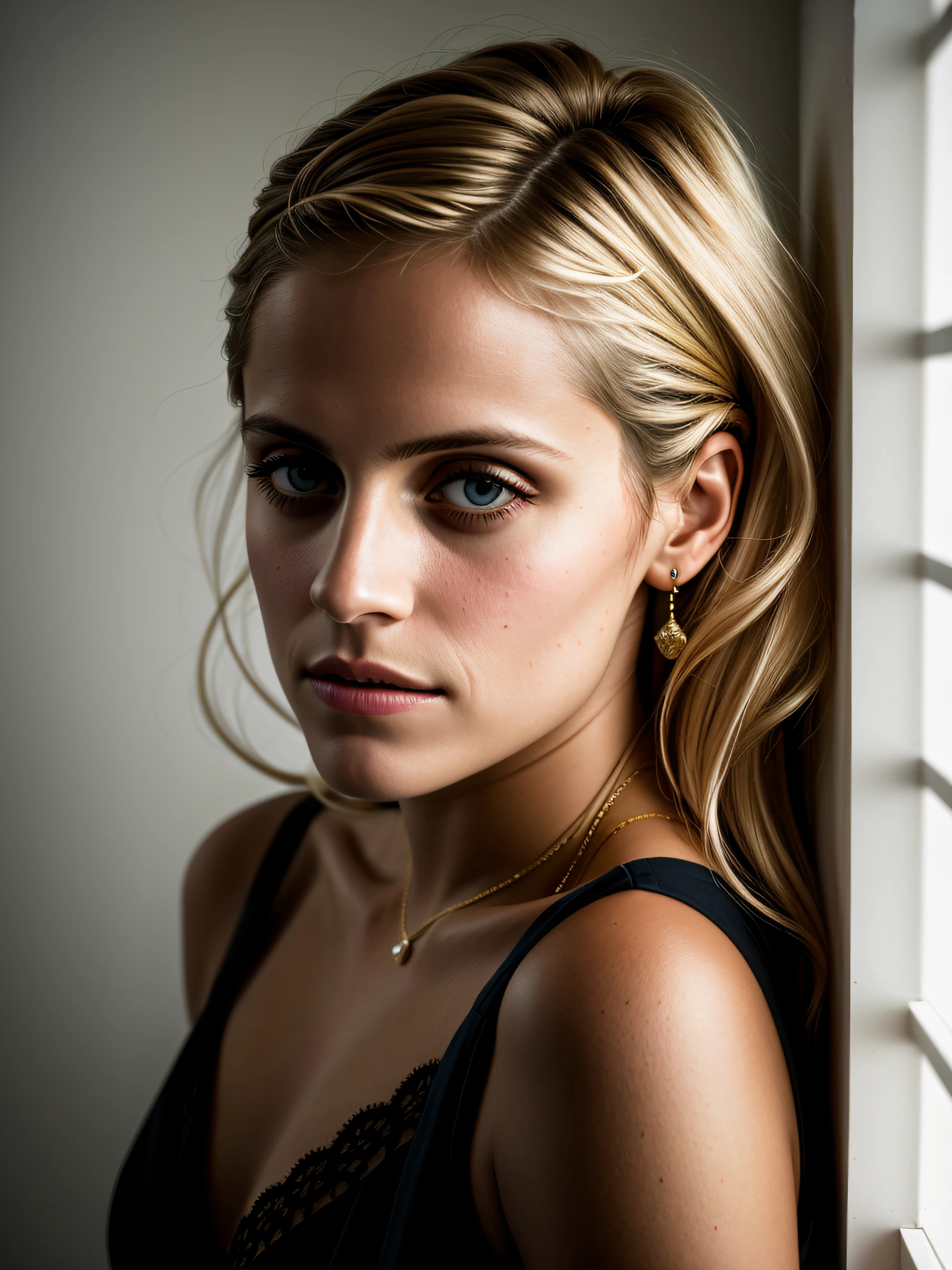 mulher do filme Colette, foto retrato suave 8 k, beautiful portrait lighting, medium portrait soft light, cinematic portrait, foto de uma mulher bonita, beautiful fine face features, retrato de corpo inteiro, retrato de beleza detalhado, rosto bonito fotorrealista, retrato de alta qualidade, rosto perfeitamente iluminado, lindo retrato do rosto, mulher jovem bonita, (inspirada em Denise Gough de Coletter:1.4)