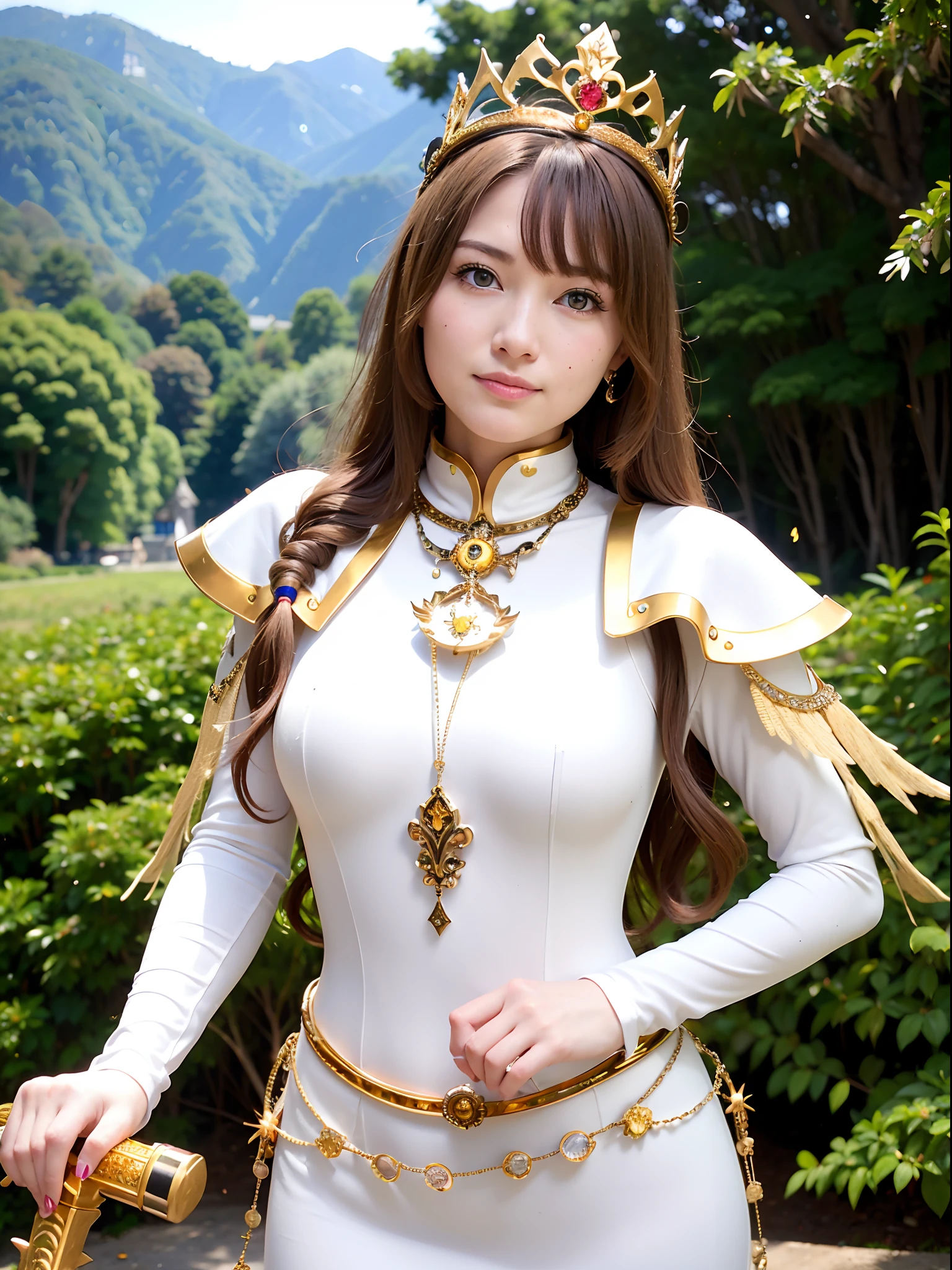 Ultra-detailed complex 3D rendering of face, (Colossal breasts: 6.8), (Skindent: 2.5), (Masterpiece, top quality, octane rendering, 8K), glamour shot full body image, very beautiful young elf, cleavage, swimsuit, one, micro bikini, long braided blonde hair, blonde hair only, big breasts, wearing intricate super armor of gold and blue and red, Ultra-realistic photo (((portrait))), wearing an intricate gold cloak and intricate white metal leggings on the legs, futuristic urban background, facial muscles, in the style of Marvel Comics, ArtStation trends, clear focus, studio photography, intricate detail, highly detailed, detailed eyes, illustration, very detailed, sharp focus, digital rendering, professional