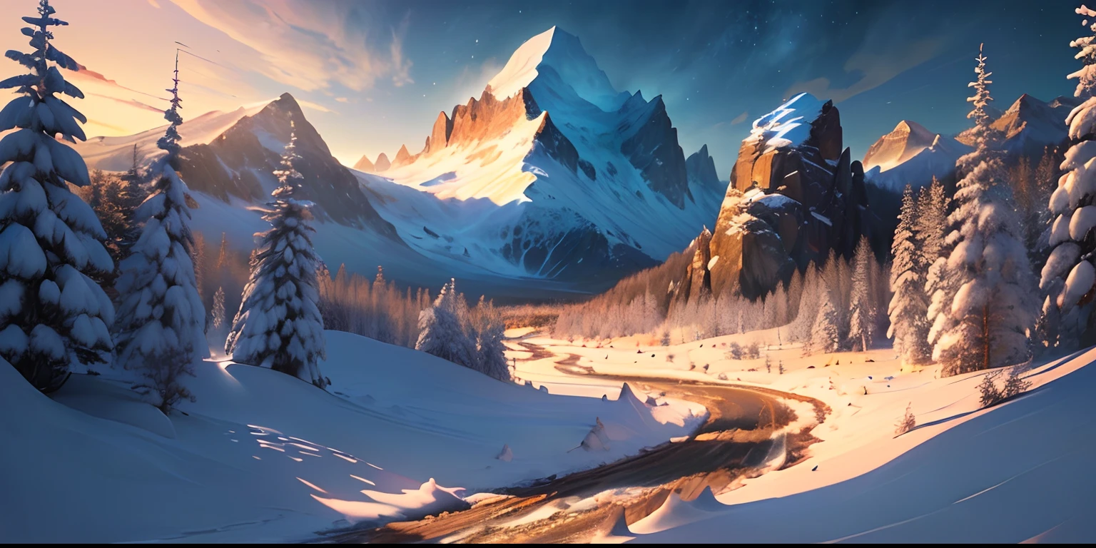 Skysky,A lot of boulders float in the sky,High in the mountains,nevando,High altitude,Realistic painting style,scenecy