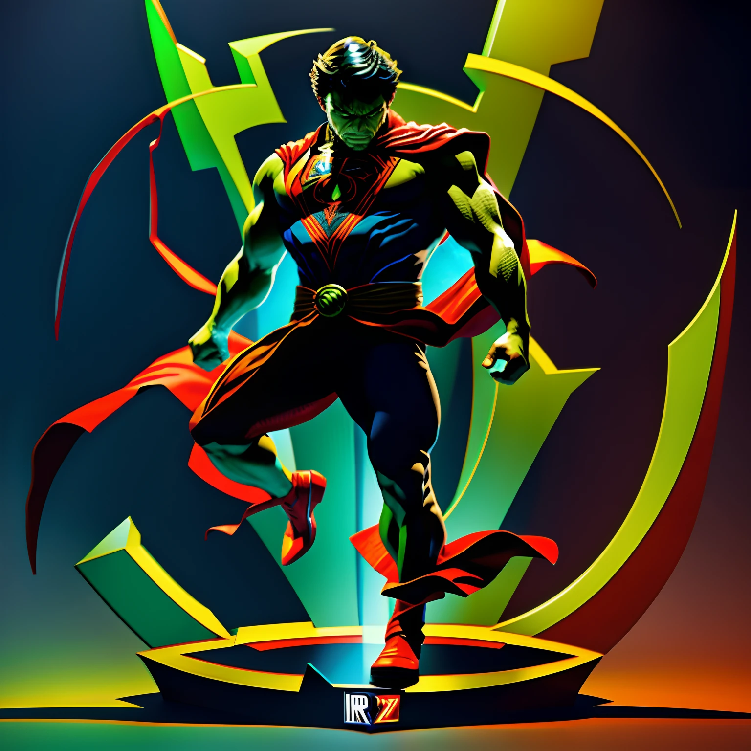 Create a vector logo, Hulk, dr. Strange, Spiderman Model Leonardo Diffusion   v2   Strength 0.40  Scale 7  5  Midjourney     -- ar 2:4