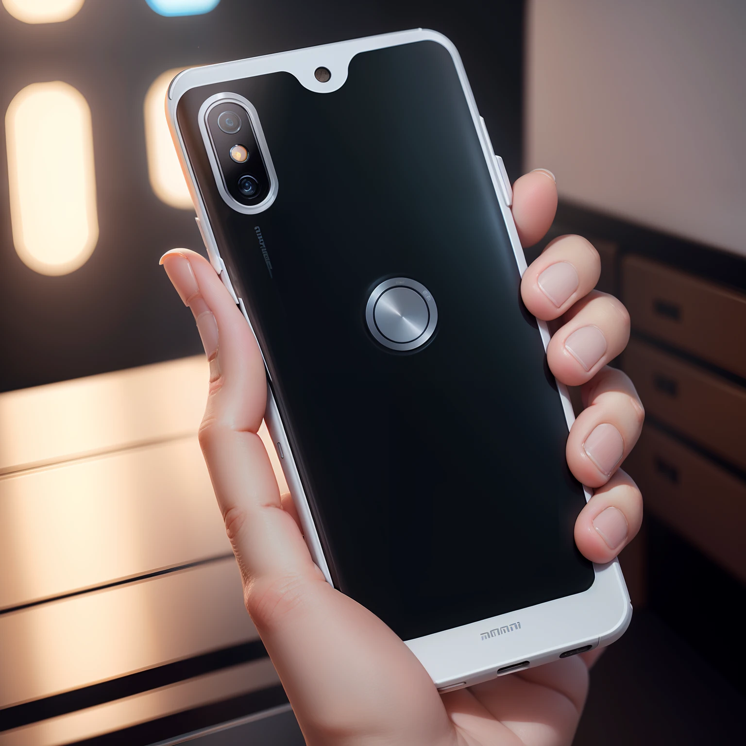Criar imagem com telefone xiaomi mi13 com um fundo futurista