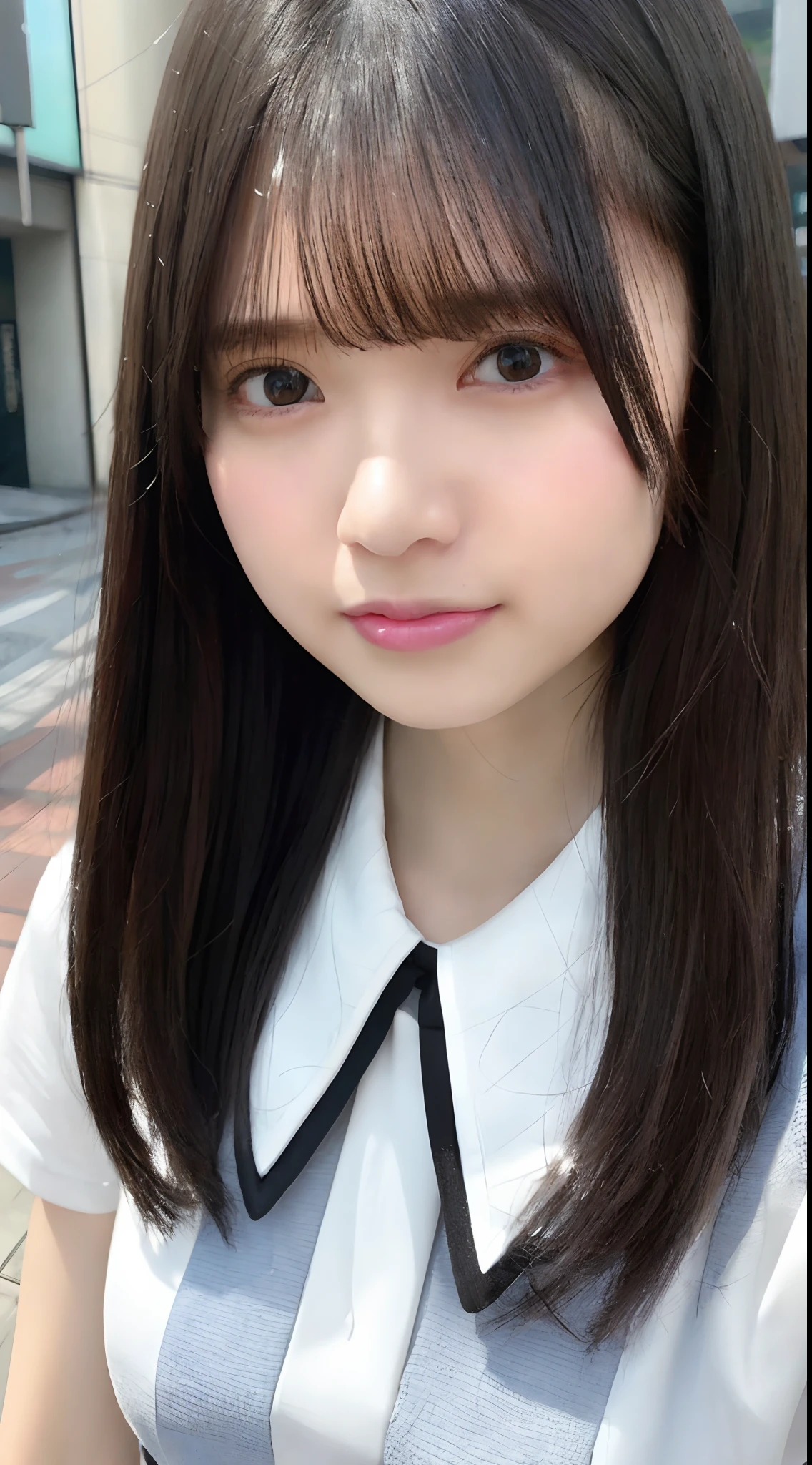 mix4, (8K, Raw photography, Top image quality, ​masterpiece: 1.45), (realisitic, Photorealsitic: 1.37), one girls, cute little, A city scape, natta, Sateen, Wetty, profetional lighting, photon maping, Radio City, physically-based renderingt, Gradient black hair, white  hair, short  curly hair, a handsome, girl with, (((Randomly generated plain clothes))), Top Quality Photos, hight resolution, 1080p, (clearface), (Detailed face description), (Detailed hand description), (​masterpiece), (Exquisite CG)、extreme light and shadows、dishevled hair、master work、abundant detail、(Fine facial features)、(top quality photo)、(masuter piece)、(A detailed eye)、Look in front of you、Fine clavicle、((Slender big))、((Office Looksuit)))、((Cute clothes))、((Shinjuku City))、(Turning around)、(((collars)))、耳Nipple Ring、A big smile、Depicts the whole body from above the knee、