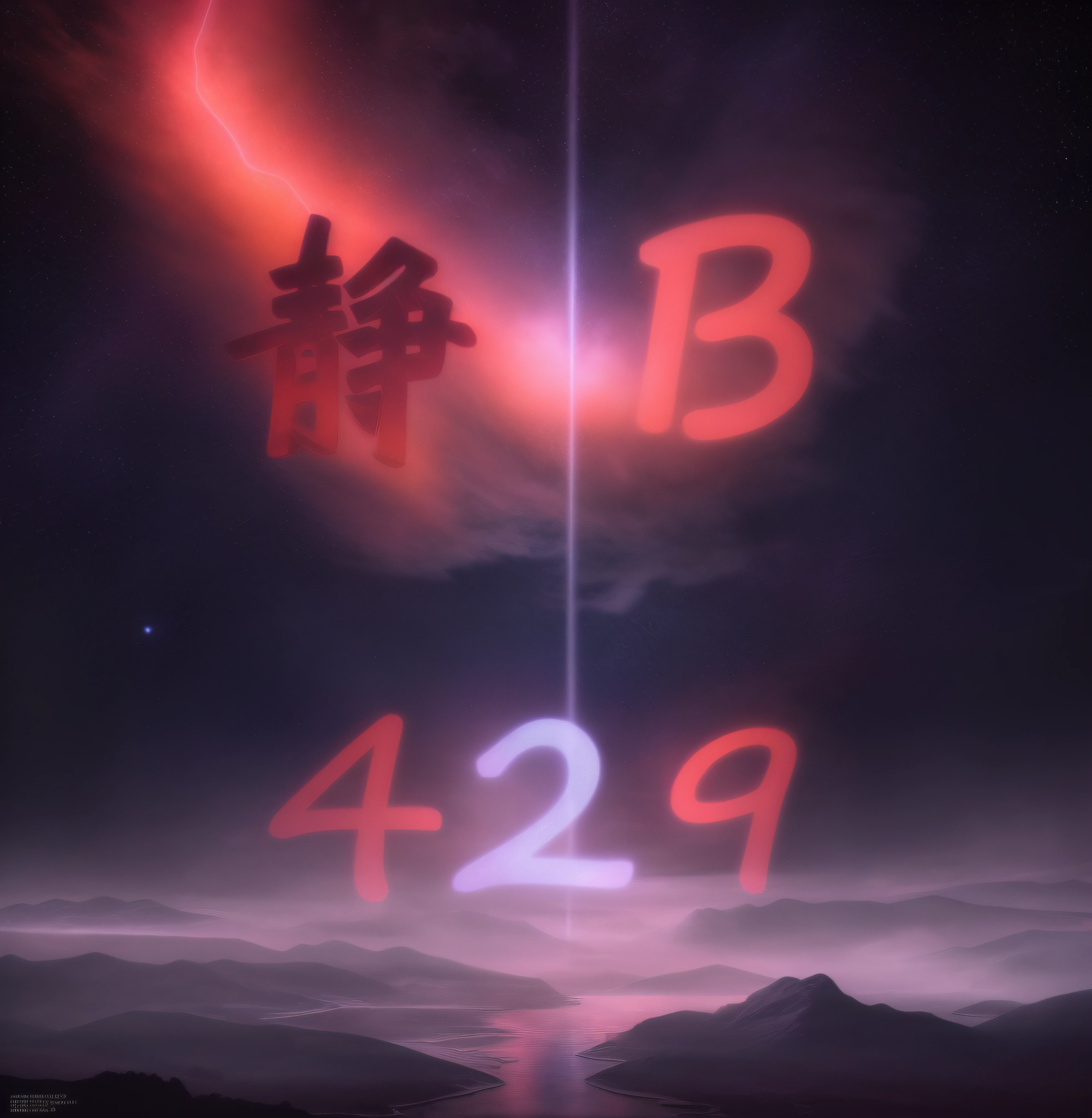 There is a picture of sunset with sunset, 2049, year 2447, wallpaper - 1 0 2 4, 🚀🚀🚀, year 2 0 4 0, 2045, 4k wallpaper, 4 k wallpaper, profile picture 1024px, Numerology, kanji insignia and numbering, A corner of a collapsed building and a dwelling by 2040,Close-up,A dilapidated complex of postmodern urban architecture,empty of people,Large expanses of ruins,(Stray dogs forage),(Dirty kitten hiding in a corner),In the distance are flames and gunsmoke,中景 the scene is,(There is dust in the air),granularity,(The sunset is coming to an end),Polluted clouds,sun shining through clouds,There are blackbirds in the sky,Complicated details,Volumetric lighting BREAK(tmasterpiece:1.2), (HighestQuali),4K,Ultra-delicate,(Dynamic configuration:1.4),(Highly detailed and colorful details:1.2),(Sparkling lighting,Atmospheric lighting),(Obvious layered art:1.2),(Noticeable light and shadow effects:1.2), (Light particle tracing),(Intense cinematic lighting effects),(Unreal 5),Otherworld style,architecture,(Photography Award),One picture,Realistic image of Suzaku in Chinese mythology,Surrounded by flames A starry sky with mountains and lakes,Jessica Rosier,inspired by jessica rossier,jessica rossier fantasy art,Concept art magic highlights,official art works,Dream painting,Ethereal realm,atmospheric art works,dreamy matte painting,Tranquil endless stars,Inspired by Ted Nasmith,Starry sky environment in moonlight,Epic music album cover (Very detailed 8k wallpapers),A medium shot of a terrifying necromancer,iintricate,high detal,dramatics