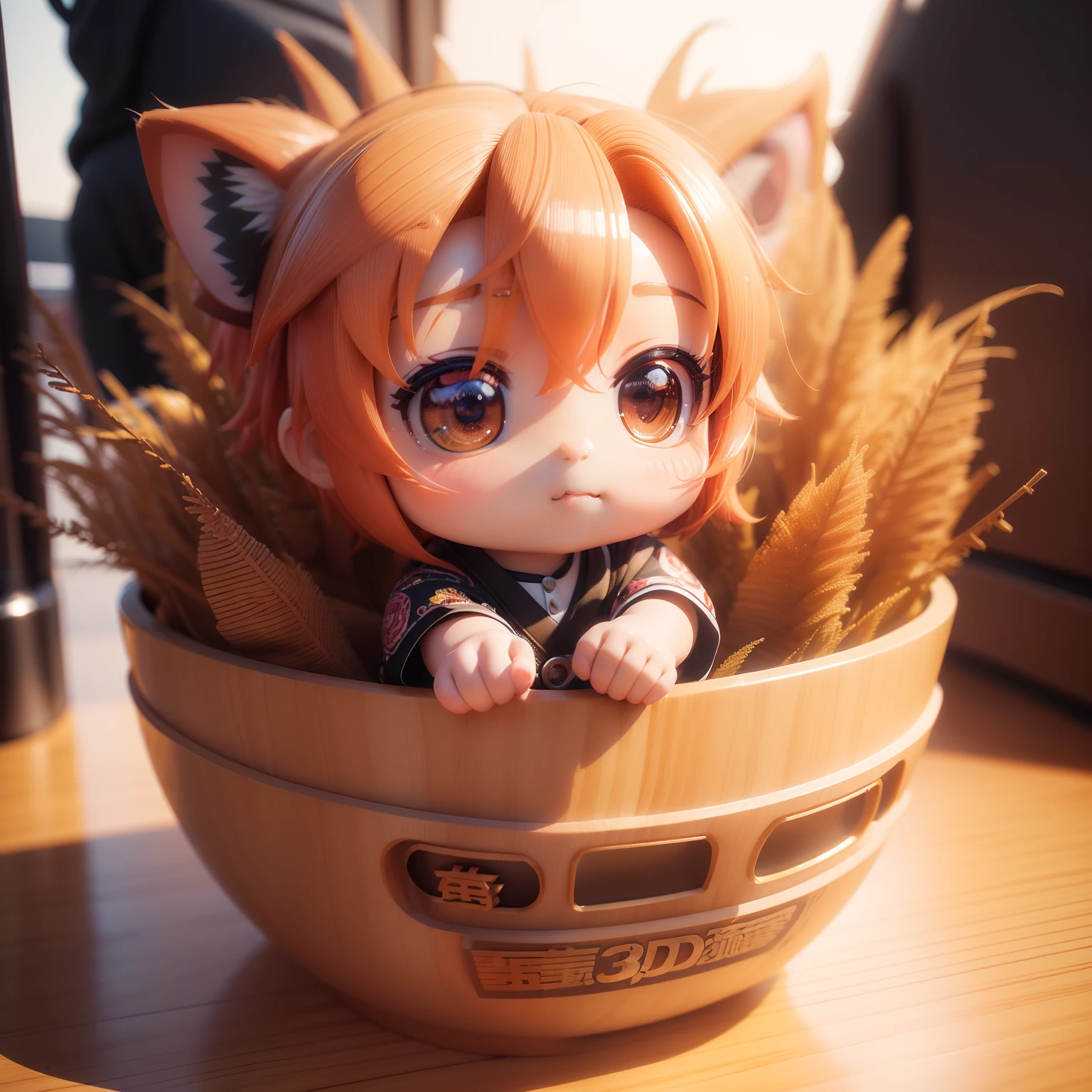 (((chibi3d))) (best quality), (masterpiece), a detailed 3D chibi rendering in the style of anime, featuring a cute dog and 曼殊沙華, (chibi3d:1.1), (曼殊沙華:1.3), (bus:1.3), (8K resolution), vibrant colors, intricate details, (award-winning:1.2)