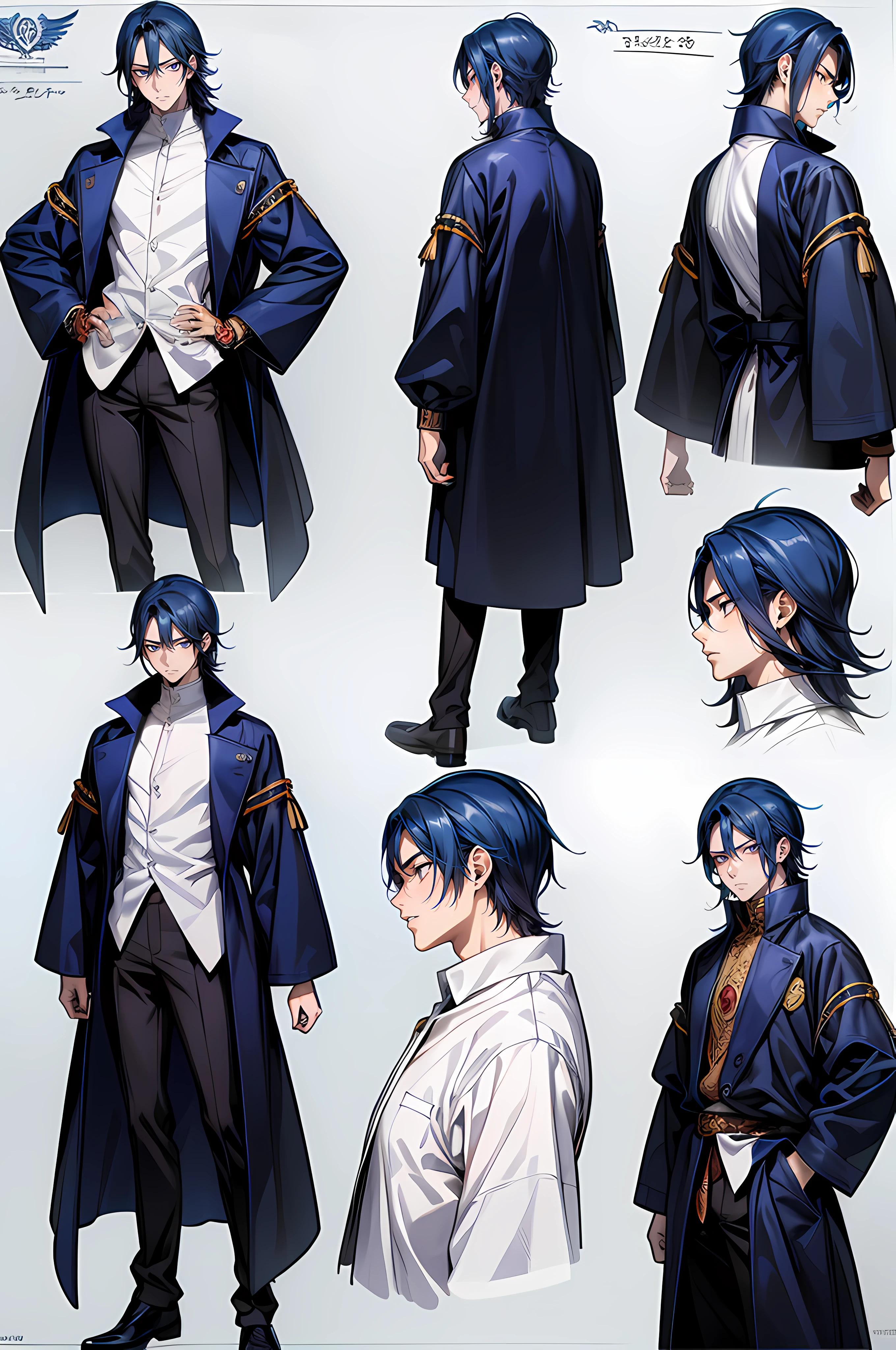 (em estilo yusuke murata)  ele tem ), (confident expression, he's very handsome) rosto bem definido e bonito