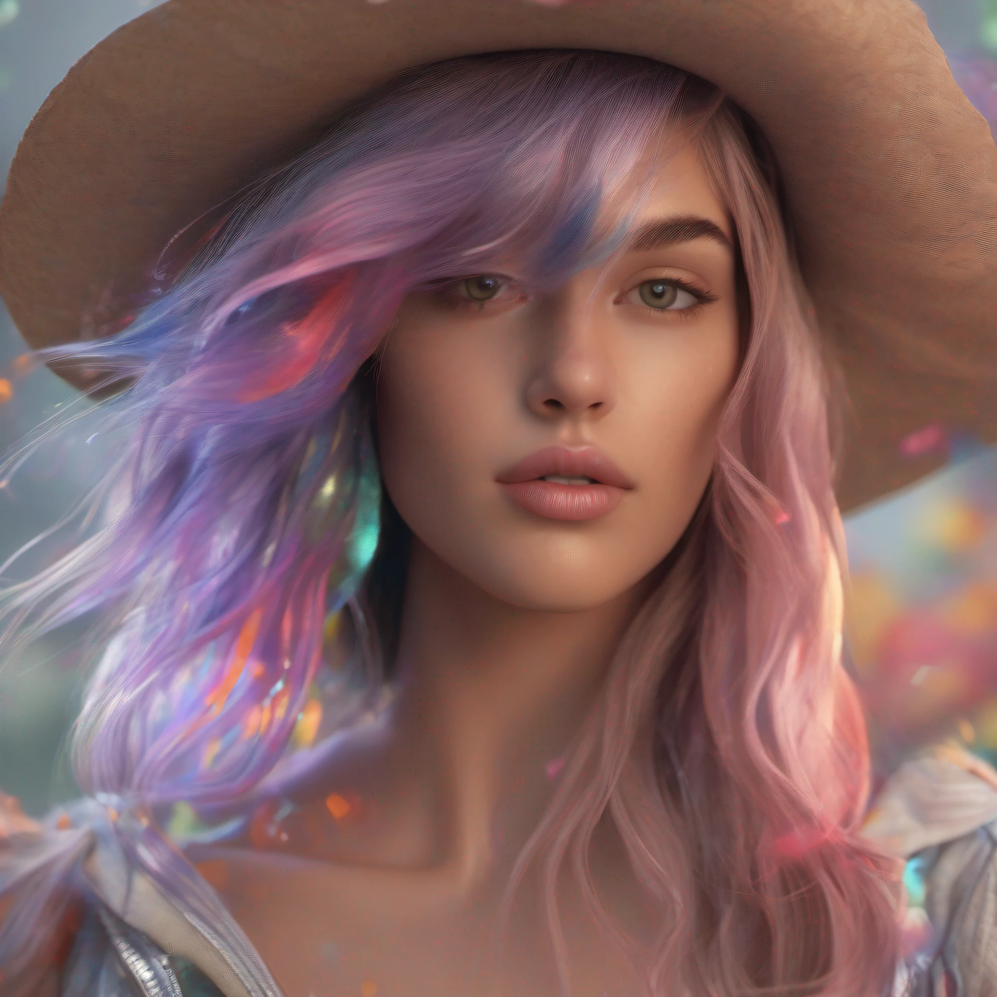 8k, RAW photo, realistic, photo-realistic, hyper-realistic, highest quality, best quality, masterpiece, highly detailed, absurdres,
masterpiece, best quality, (extremely detailed CG unity 8k wallpaper, masterpiece, best quality, ultra-detailed, best shadow), (detailed background), (beautiful detailed face, beautiful detailed eyes), High contrast, (best illumination), 1girl, Australian, multicoloured hair, beautiful, ((colourful paint splashes on transparent background, dulux)), ((caustic)), dynamic angle,beautiful detailed glow,full body, cowboy shot,