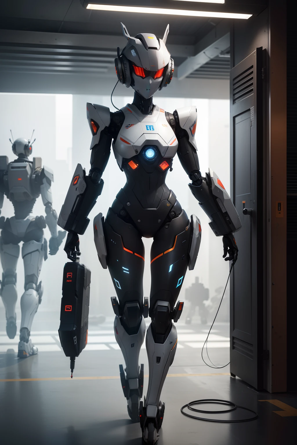 Mechanical Beauty,Write code first,science fiction,future,light and shadow,movie special effects