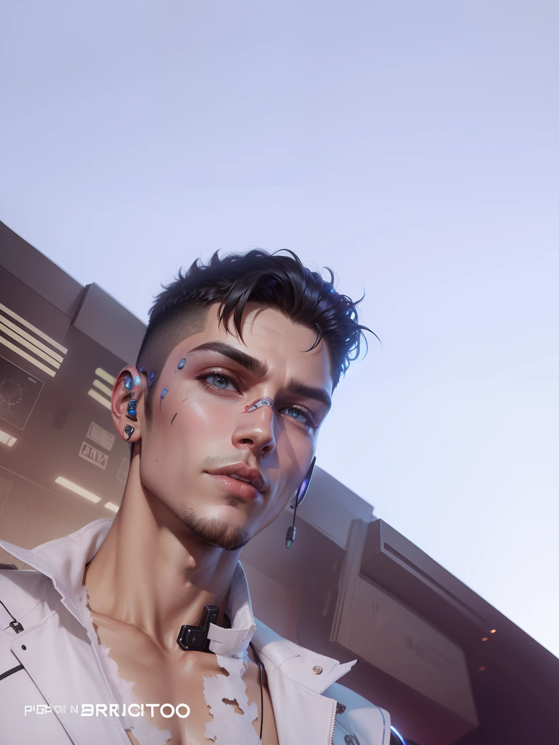 Cyberpunk handsome boy ultra realistic
