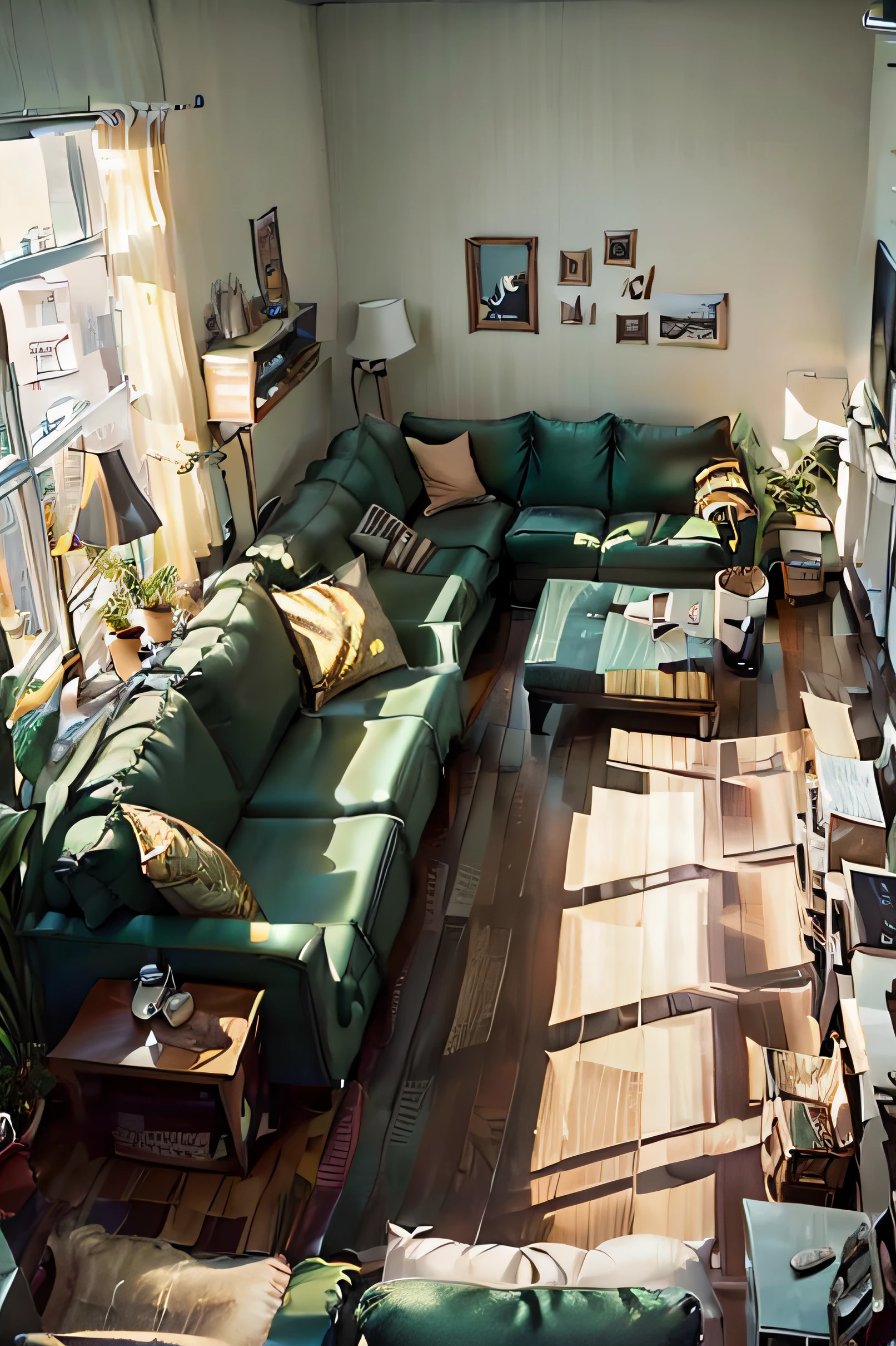 insanely detailed wide angle architecture photography, cozy contemporary living room, intersting lights and shadows, award-winning contemporary interior design, ARCHITECTURE,FURNITURE,INDOORS,BUILDING,LIVING ROOM,ROOM,RUG,PLANT,HOME DECOR,COUCH,CHAIR,INTERIOR DESIGN